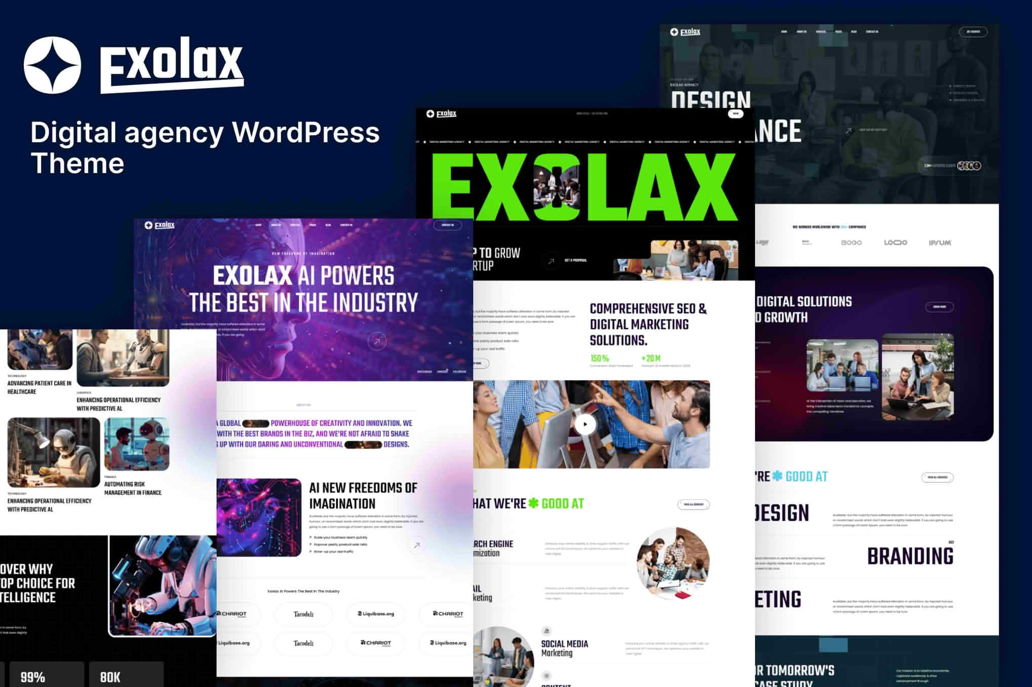 Download Exolax - Creative Digital Agency WordPress Theme GPL WordPress Plugin