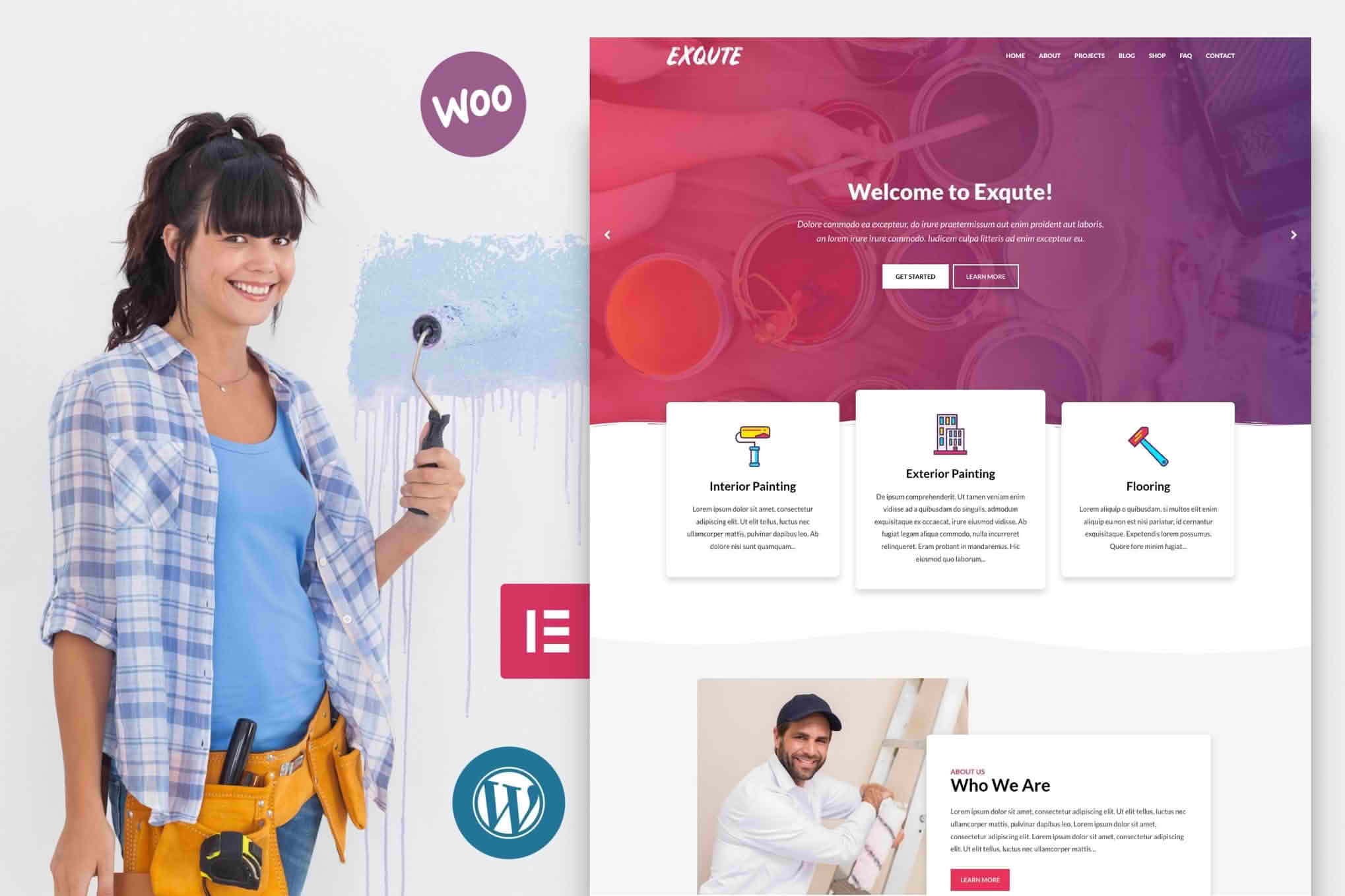 Download Exqute - Painting Company WordPress Theme GPL WordPress Plugin