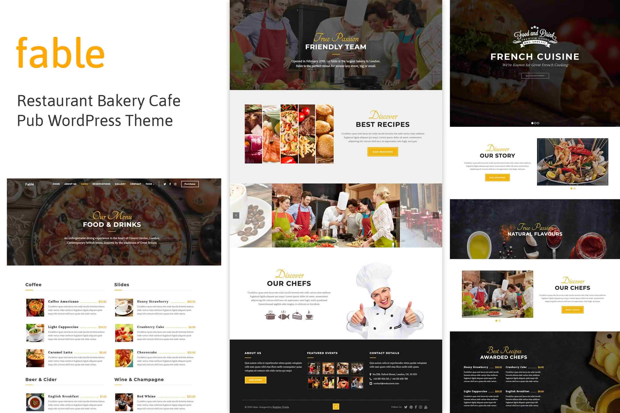 Download Fable - Restaurant  Bakery Cafe Pub WordPress Theme GPL WordPress Plugin