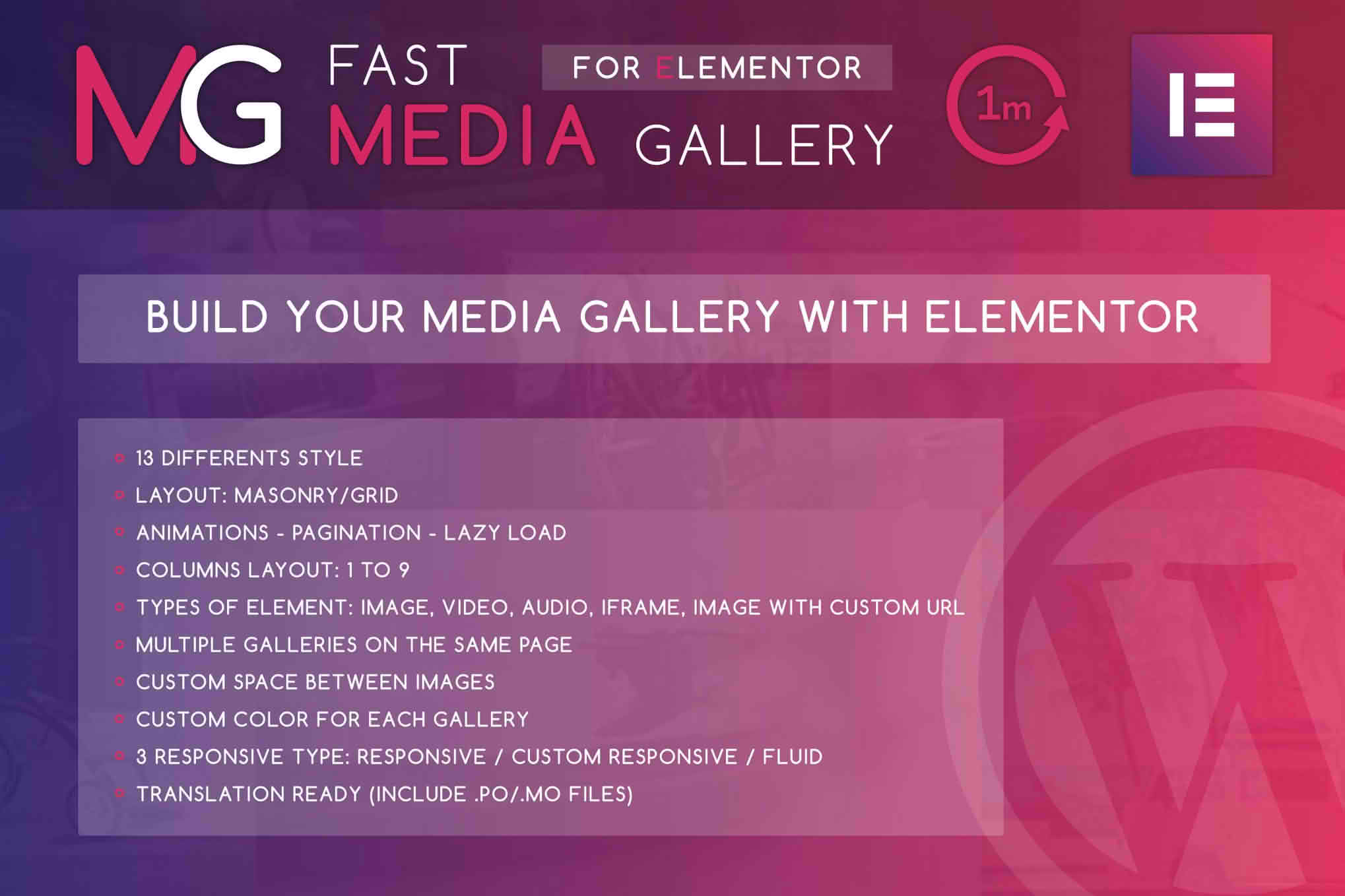 Download Fast Media Gallery For Elementor WordPress Plugin