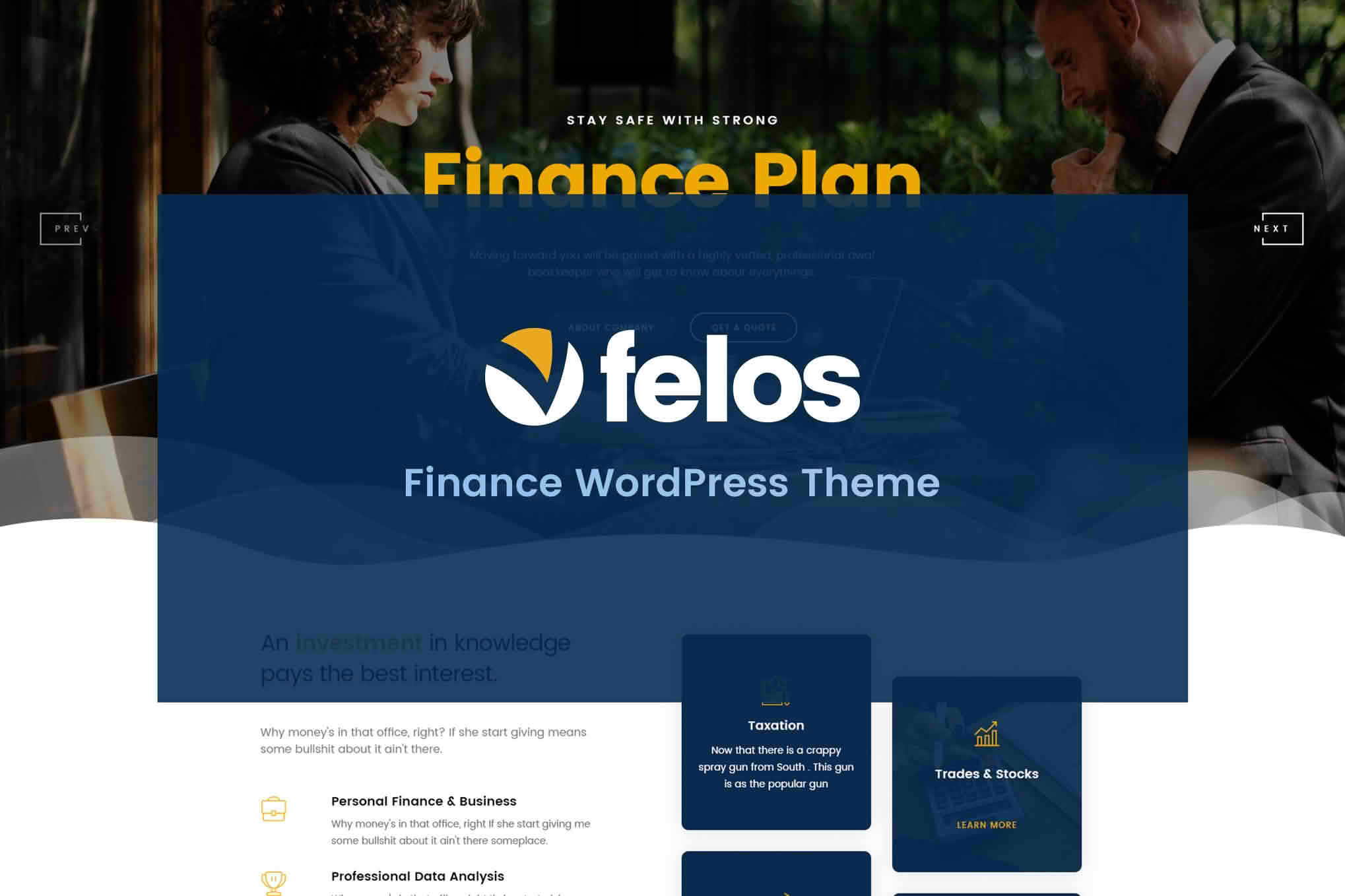 Download Felos - Finance WordPress Theme GPL WordPress Plugin