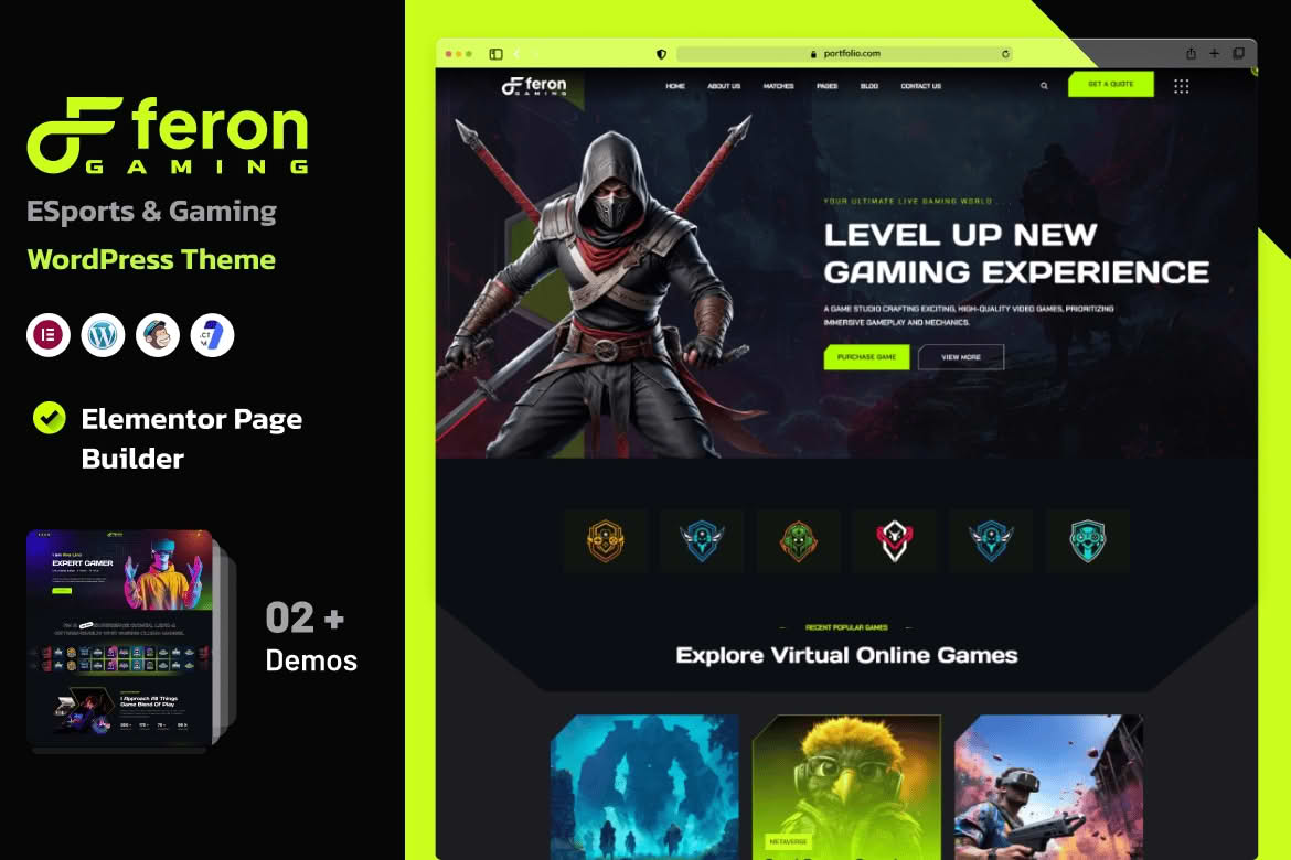 Feron – eSports and Gaming WordPress Theme