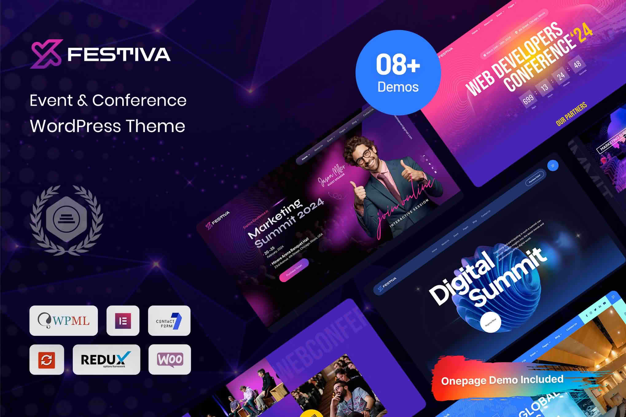 Download Festiva - Event & Conference WordPress Theme GPL WordPress Plugin