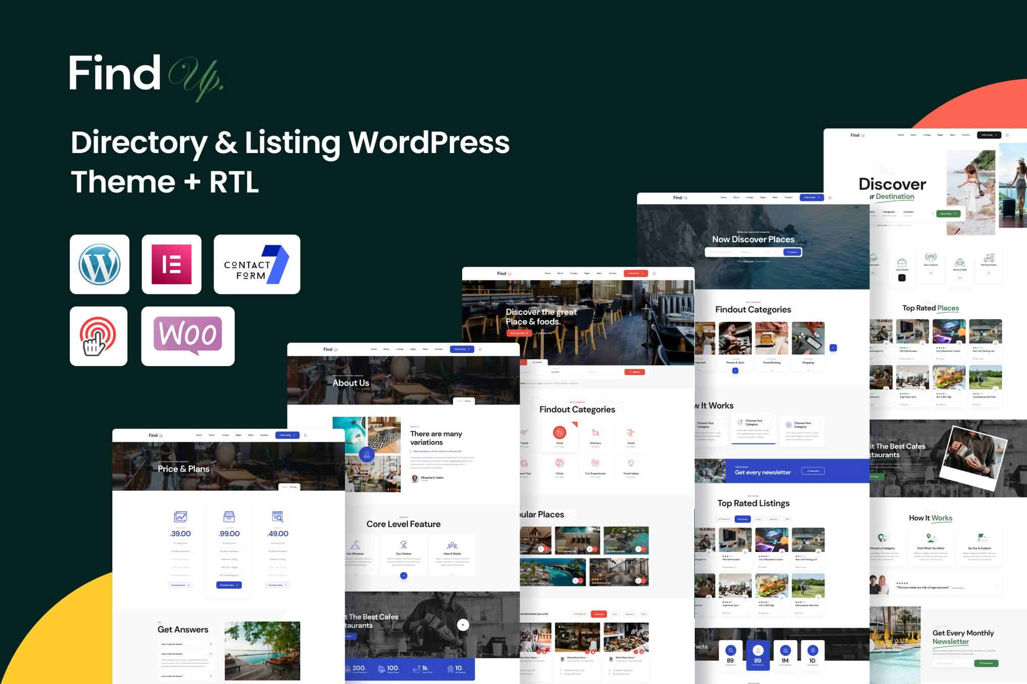 Download Findup - Directory & Listing WordPress Theme + RTL GPL WordPress Plugin