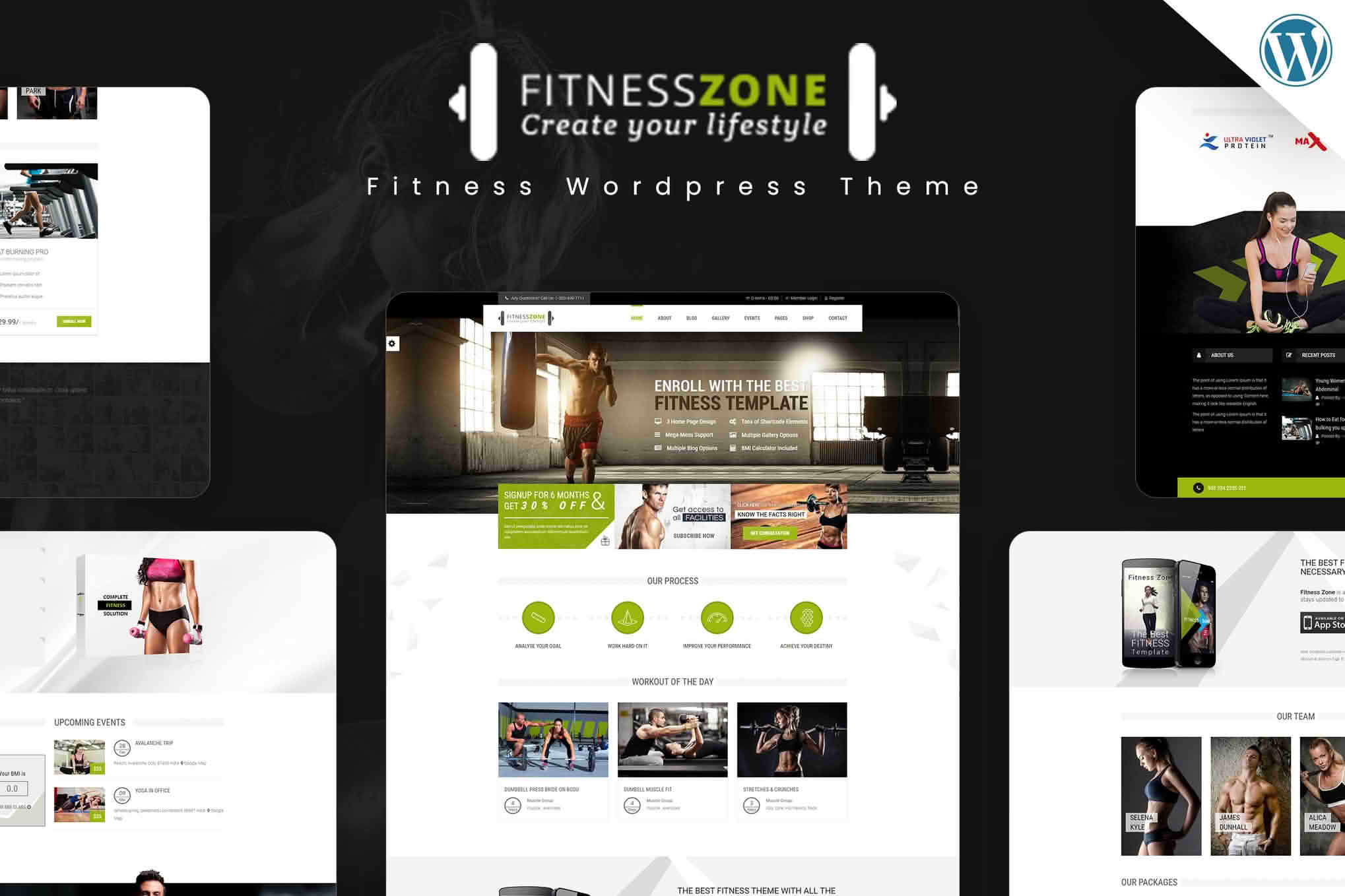 Download Fitness Zone WordPress Theme GPL WordPress Plugin
