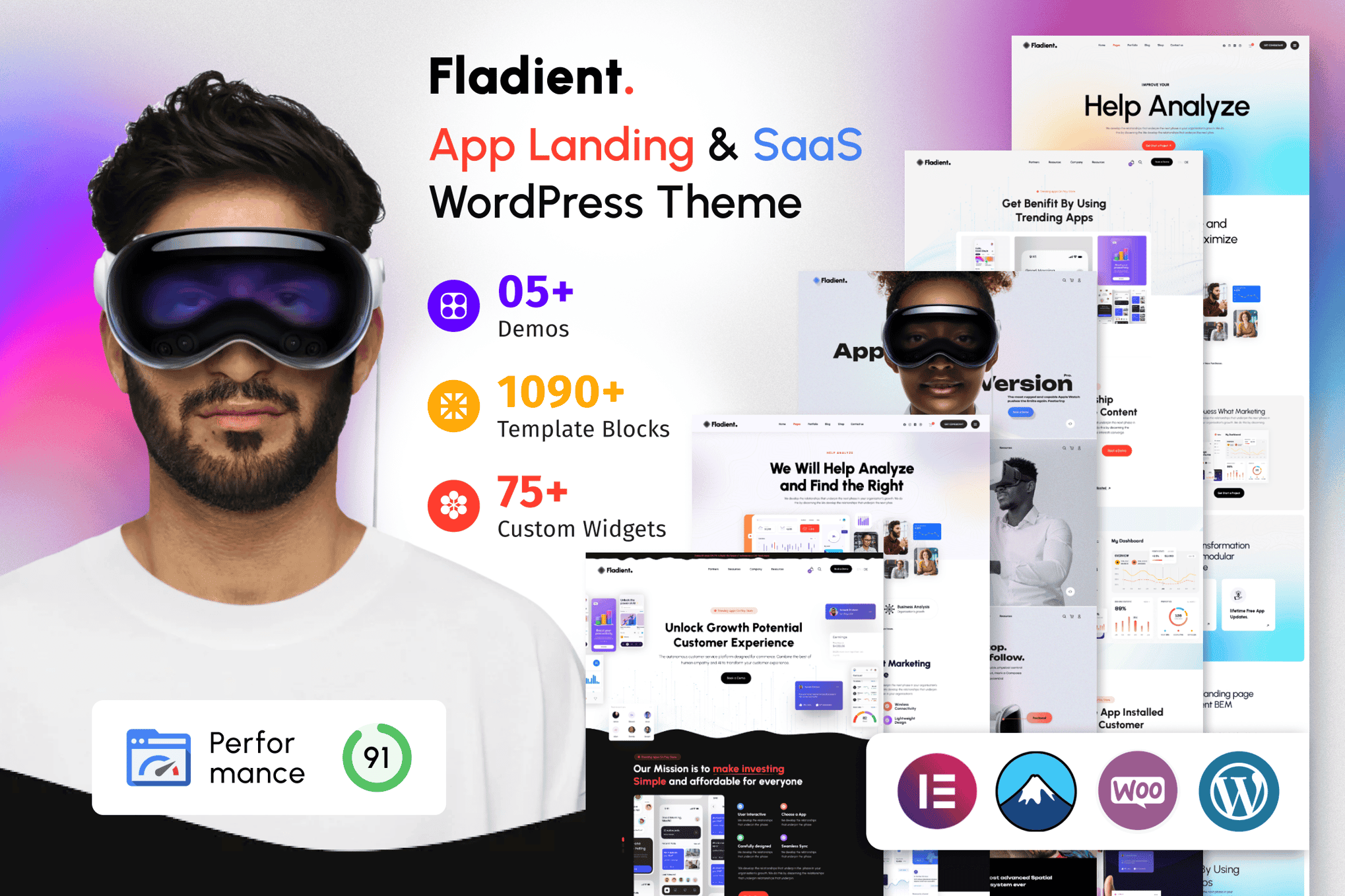 Download Fladient - App & SaaS WordPress Theme GPL WordPress Plugin