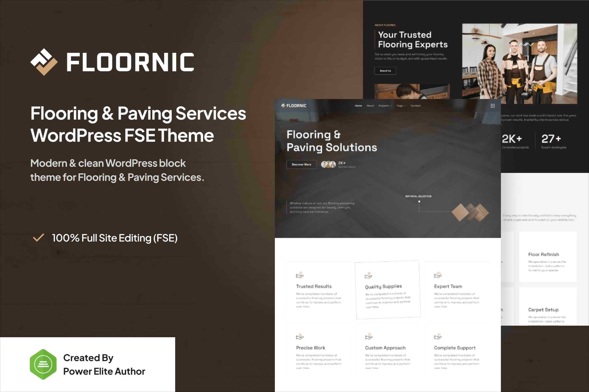 Floornic – Flooring and Paving Services Gutenverse FSE WordPress Block Theme