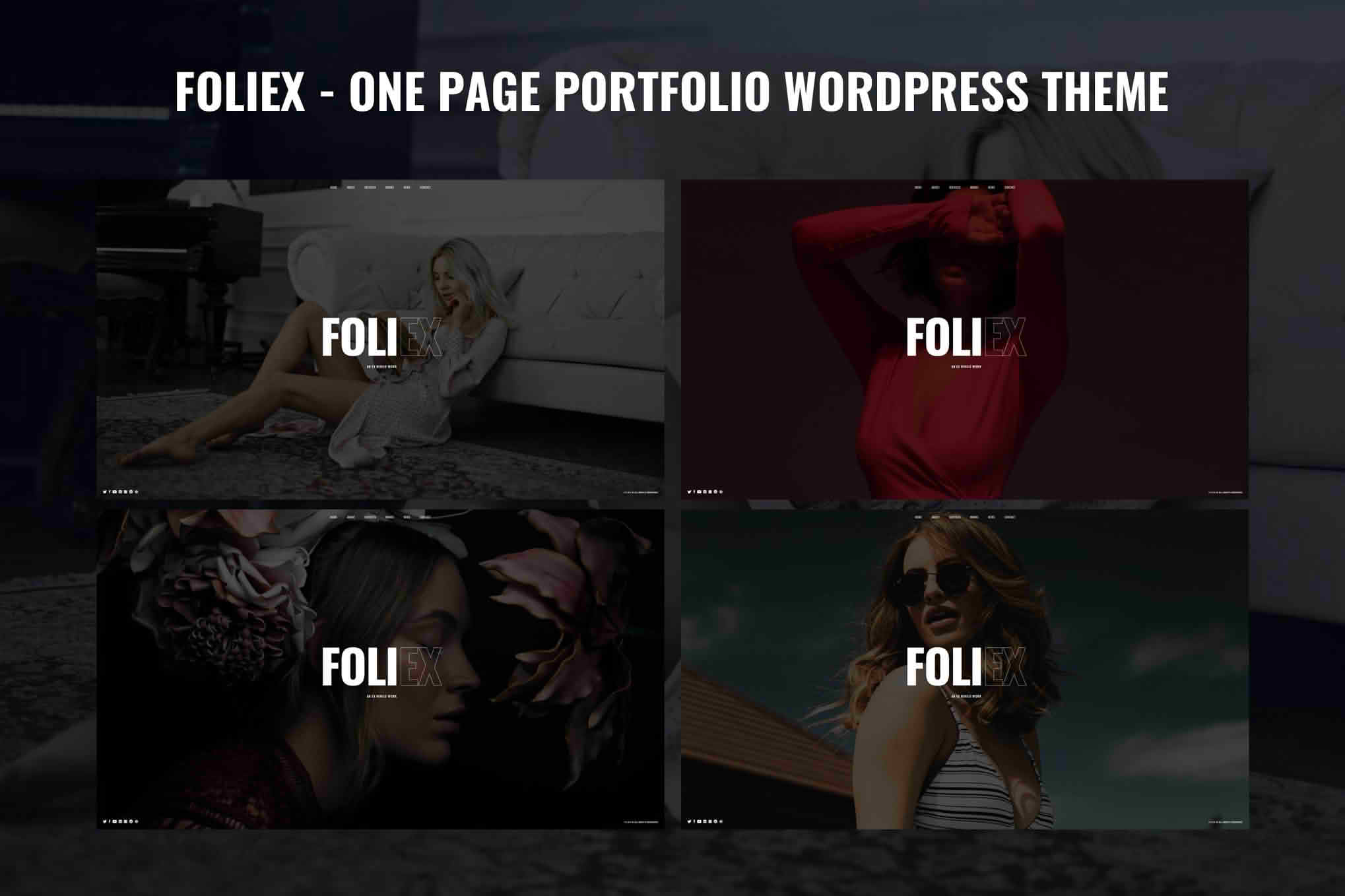 Download Foliex - One Page Portfolio WordPress Theme GPL WordPress Plugin