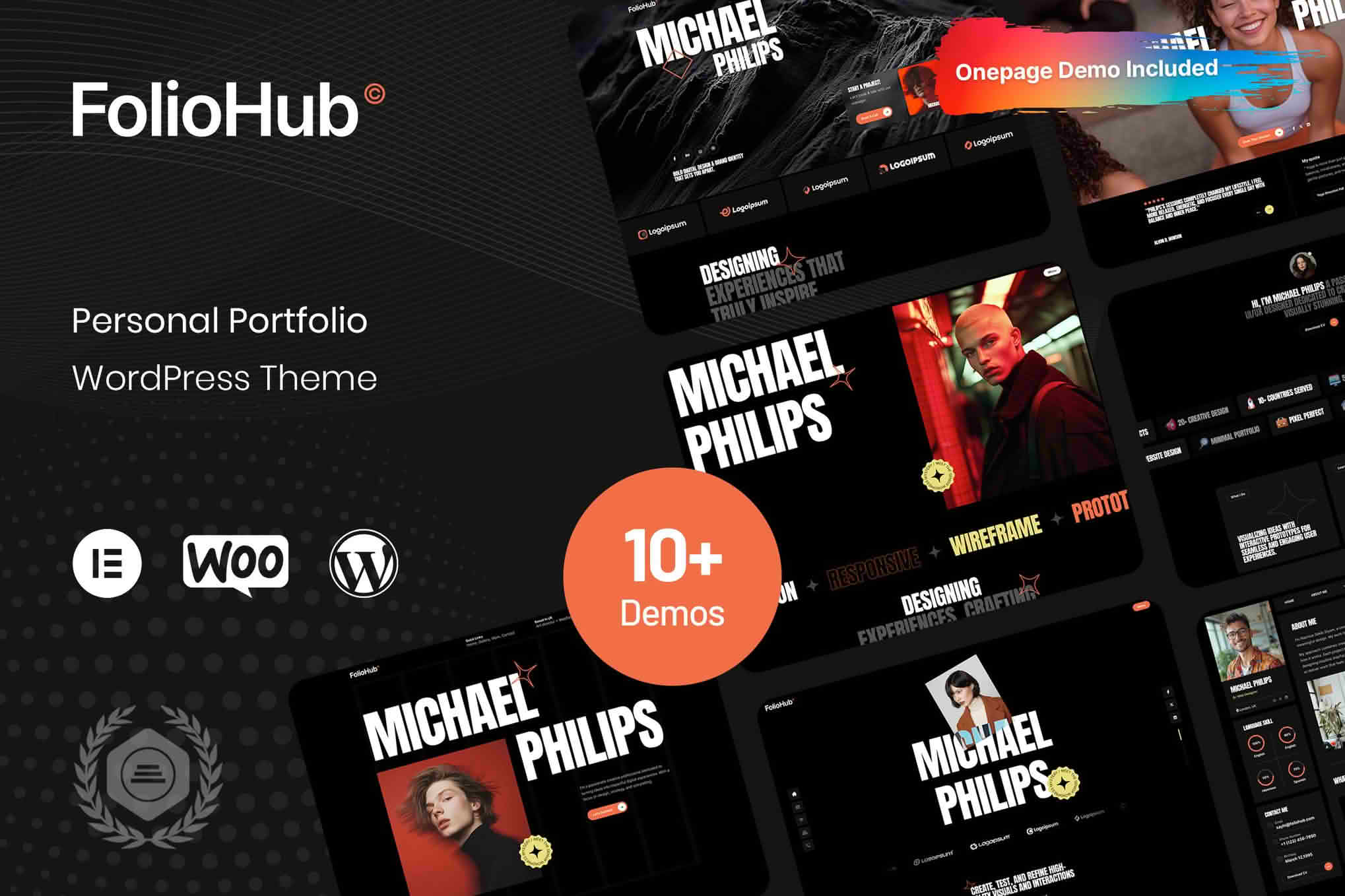 FolioHub - Personal Portfolio WordPress Theme