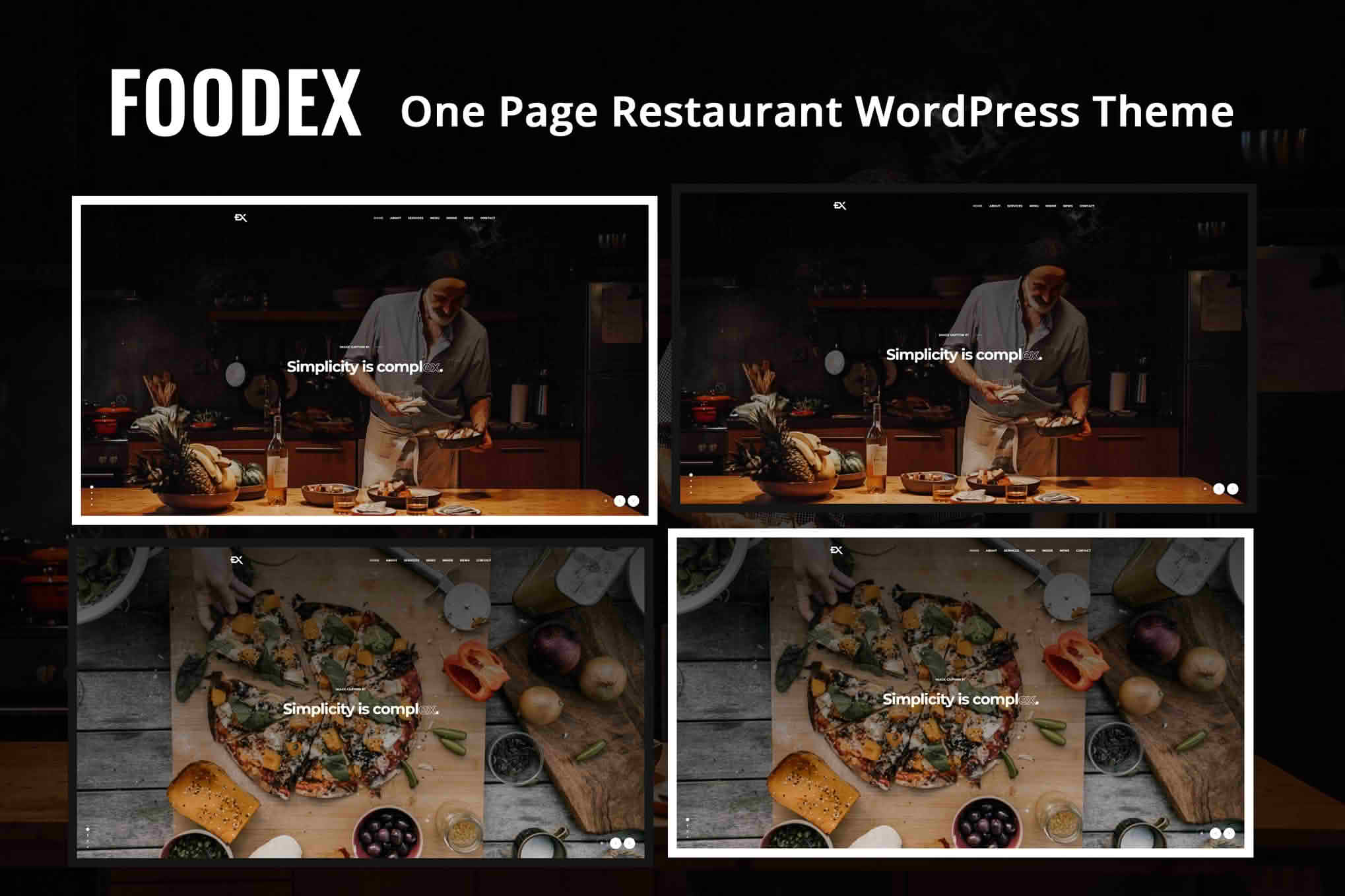 Download Foodex - One Page Restaurant WordPress Theme GPL WordPress Plugin