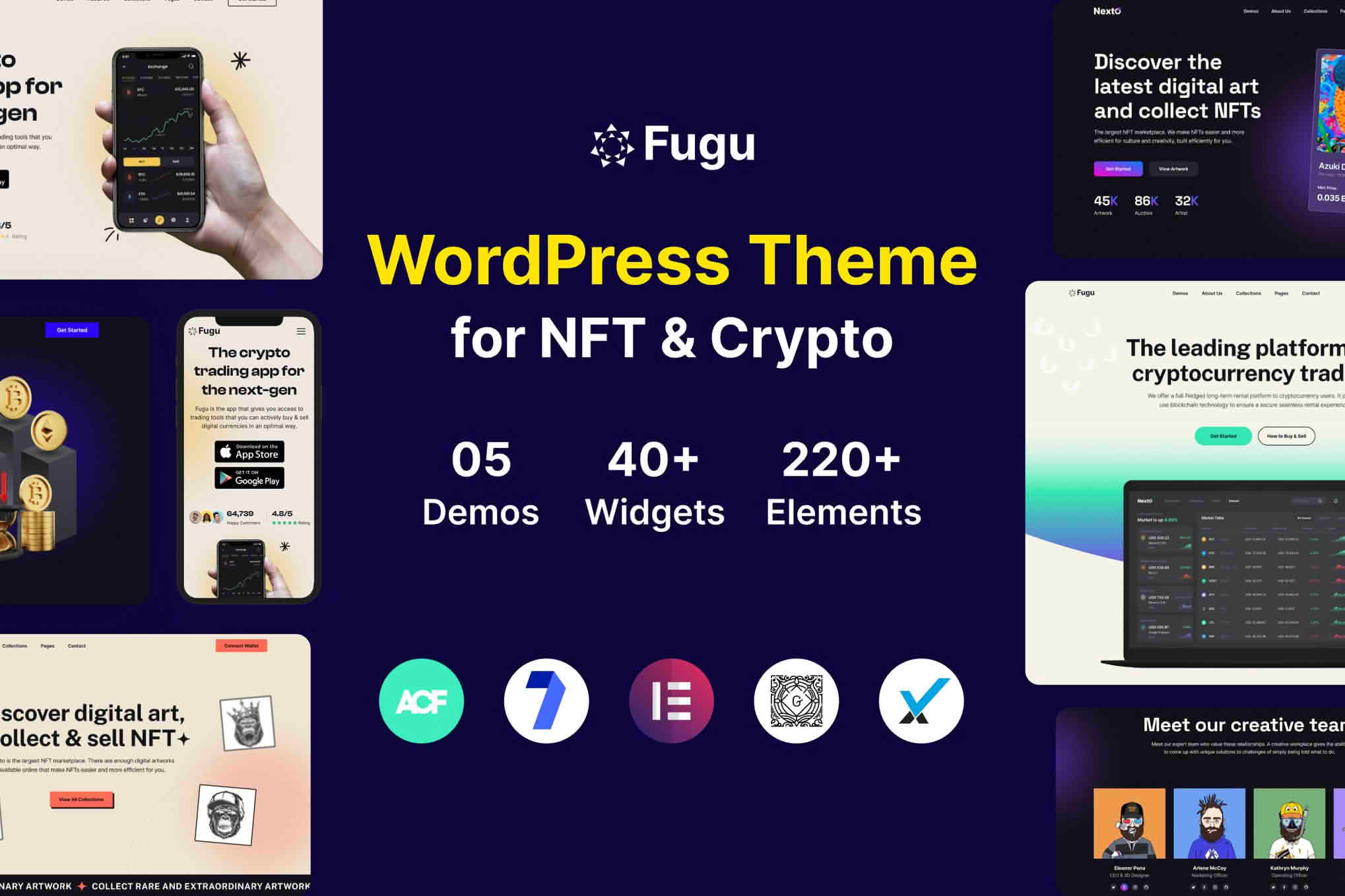 Download Fugu - NFT & Crypto WordPress Theme GPL WordPress Plugin