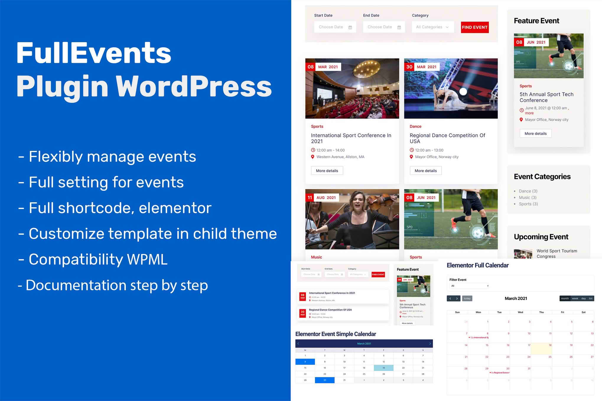 Download Event Plugin WordPress - FullEvents