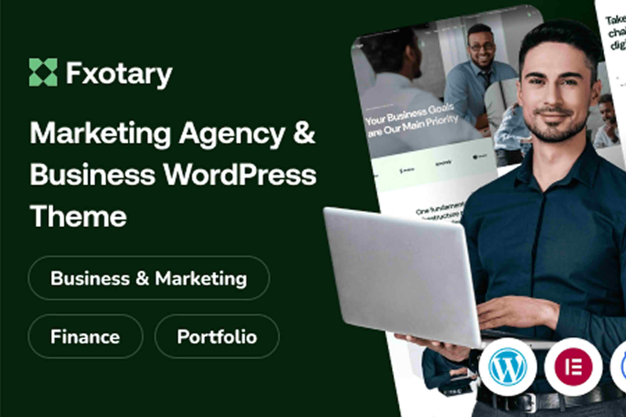 Fxotary – Modern Digital Agency WordPress Theme with Elementor Support