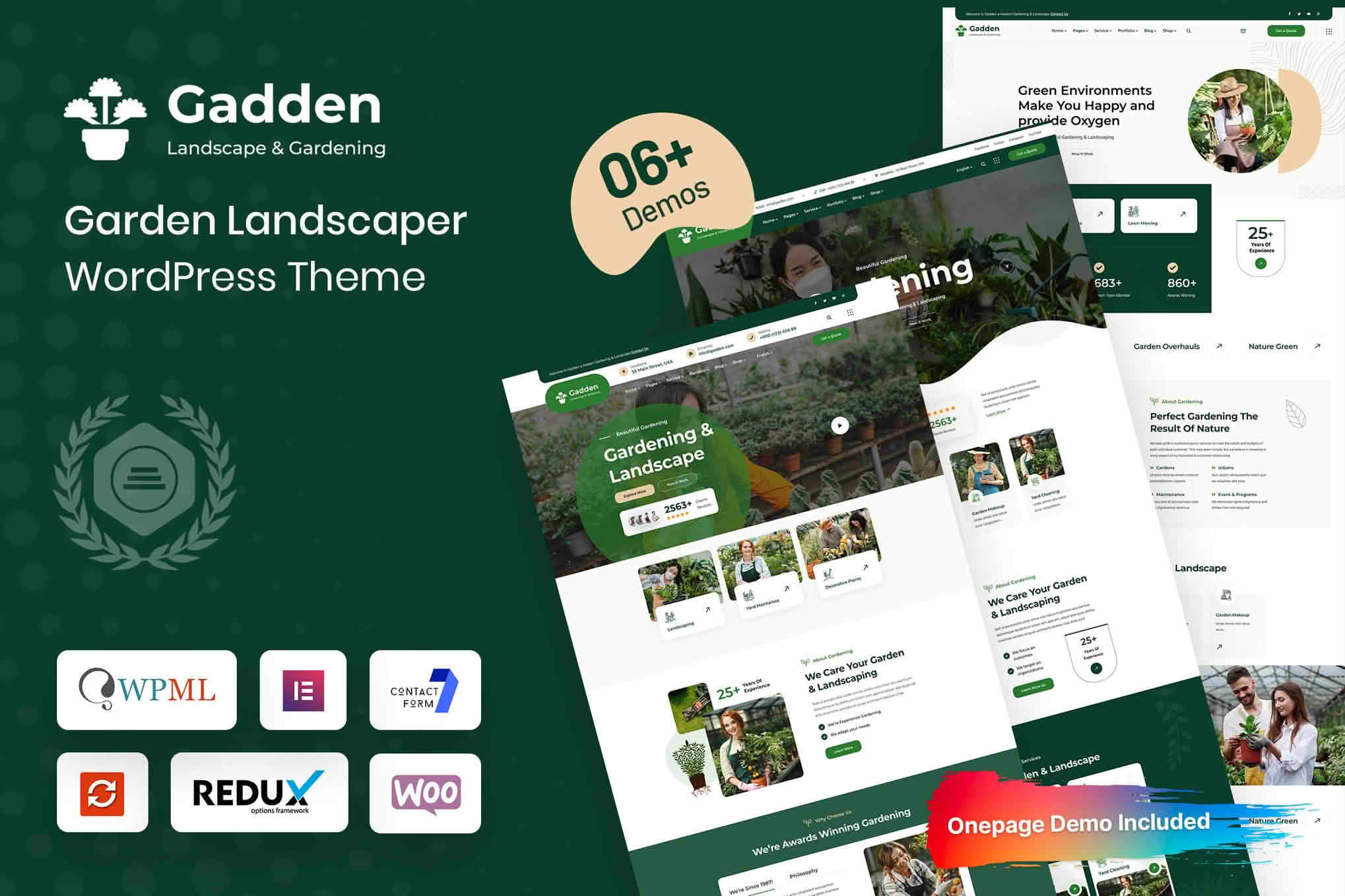 Download Gadden - Garden Landscaper WordPress Theme GPL WordPress Plugin