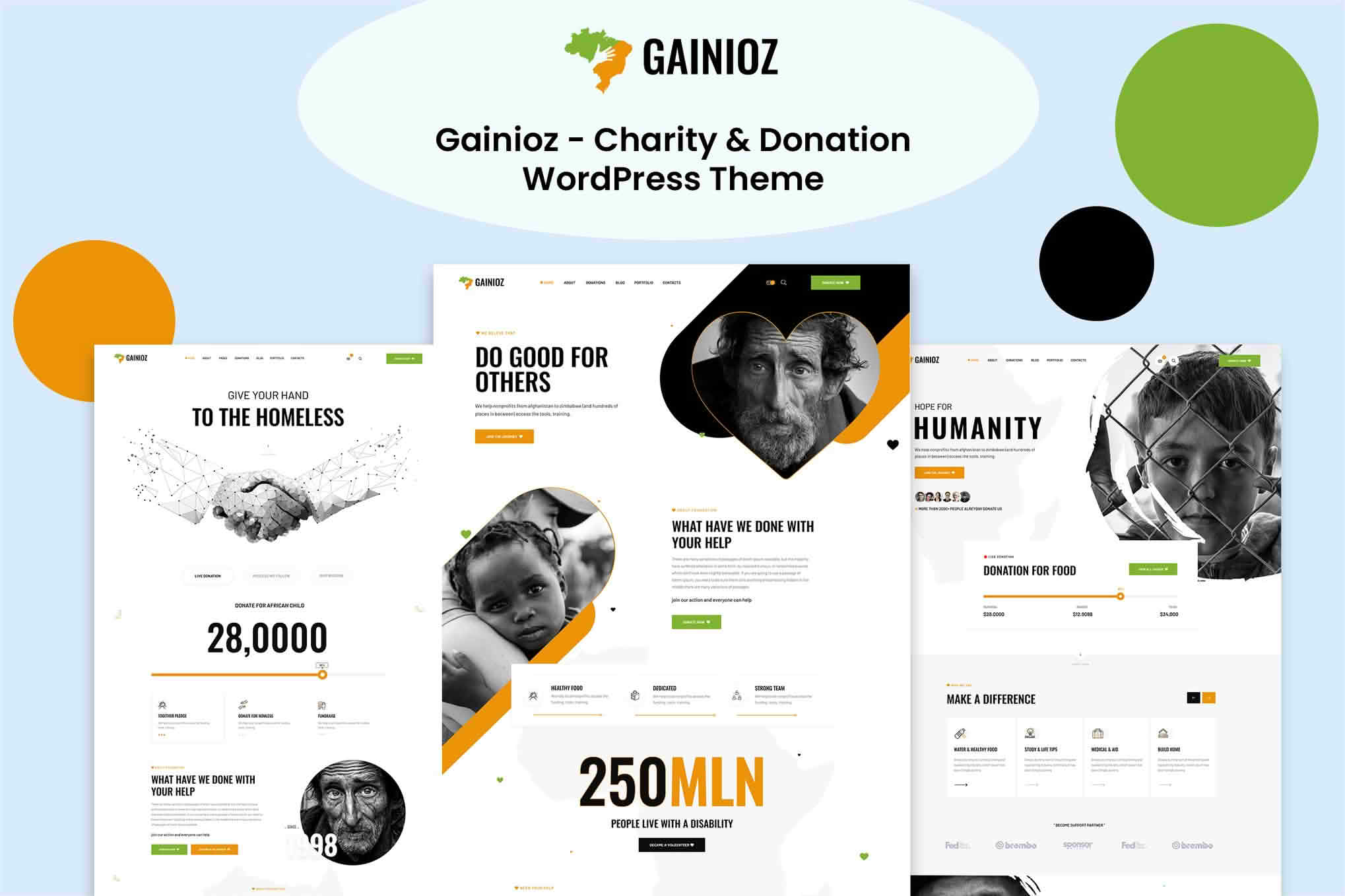 Download Gainioz - Charity & Donation WordPress Theme GPL WordPress Plugin