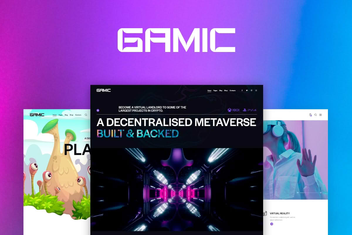 Download Gamic - Metaverse Gaming & Crypto WordPress Theme GPL WordPress Plugin