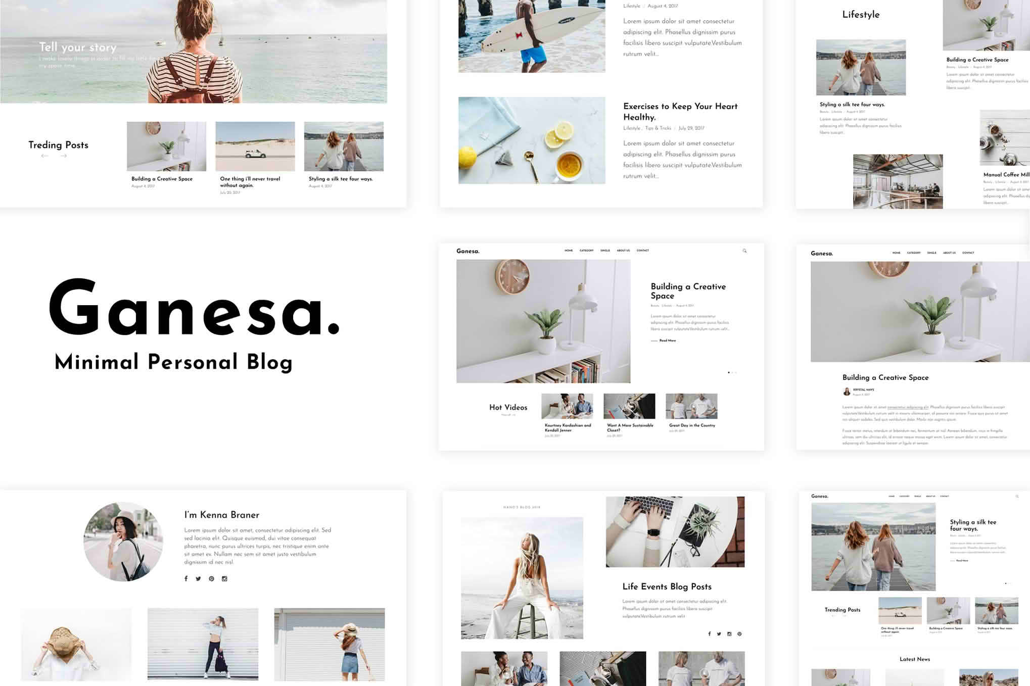 Download Ganesa - Minimal WordPress Personal Blog Theme GPL WordPress Plugin