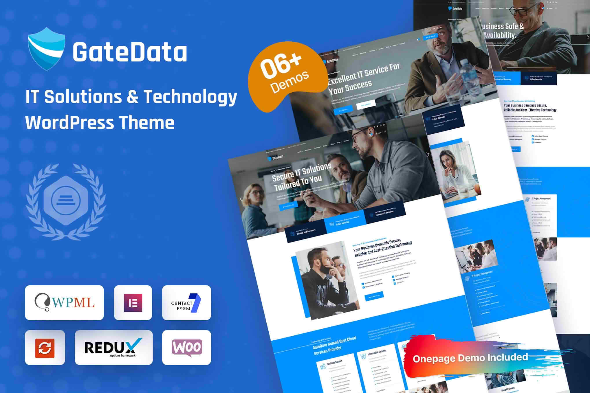 Download GateData - IT Solutions & Technology WordPress Theme GPL WordPress Plugin