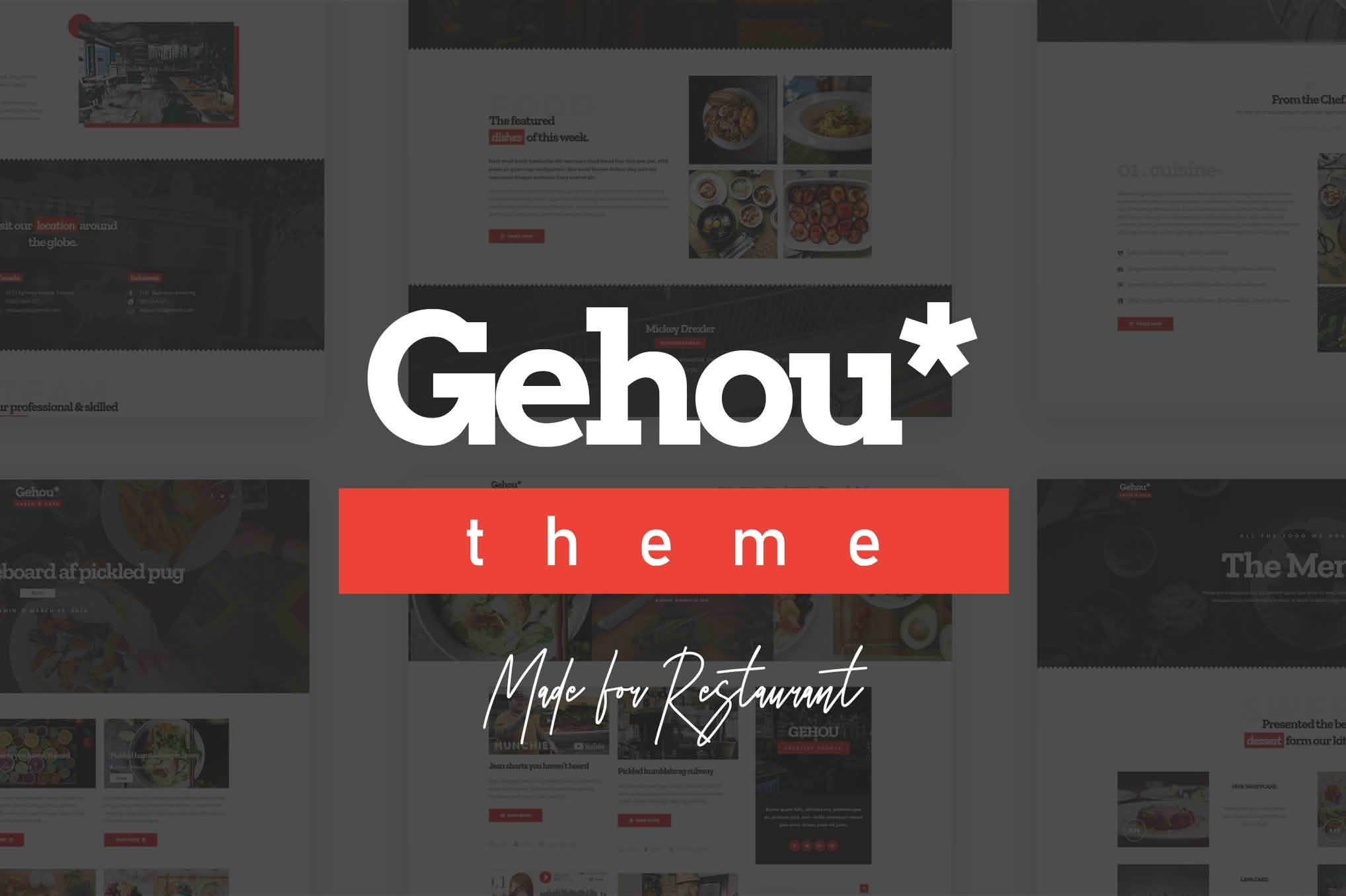 Download Gehou - A Modern Restaurant & Cafe Theme GPL WordPress Plugin