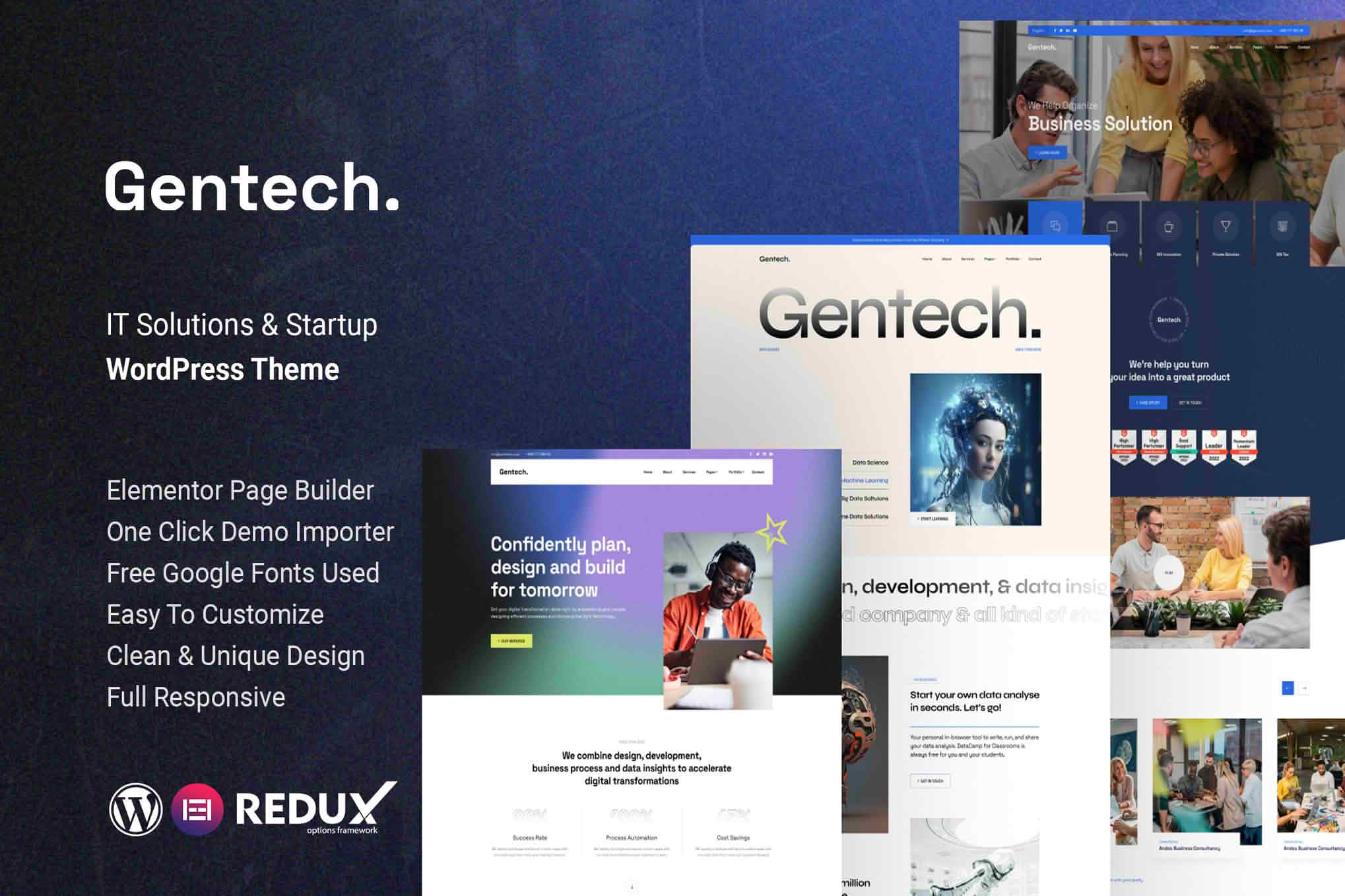 Gentech - IT Solutions & Startup WordPress Theme
