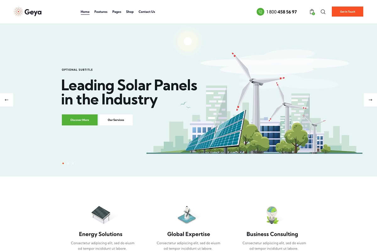 Download Geya - Renewable Energy & Ecology Protection WordPress Theme GPL WordPress Plugin