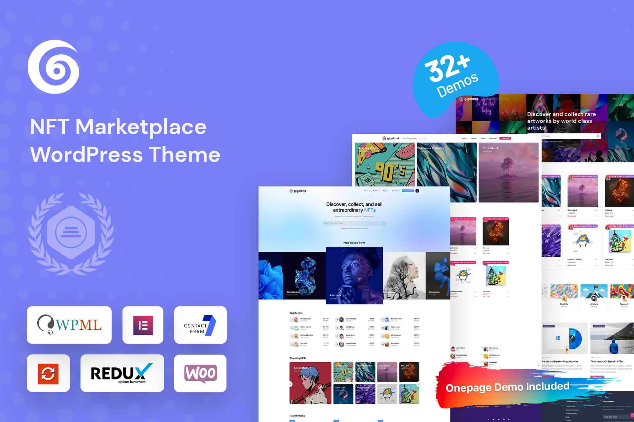 Download Gigaland - NFT Marketplace WordPress Theme GPL WordPress Plugin
