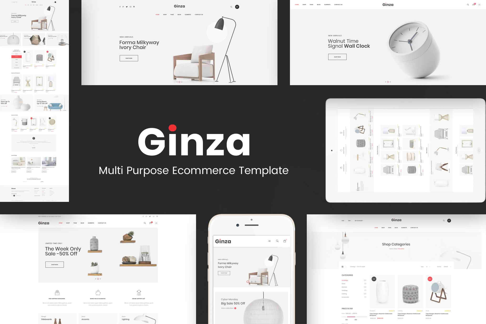 Download Ginza - Furniture Theme for WooCommerce WordPress GPL WordPress Plugin