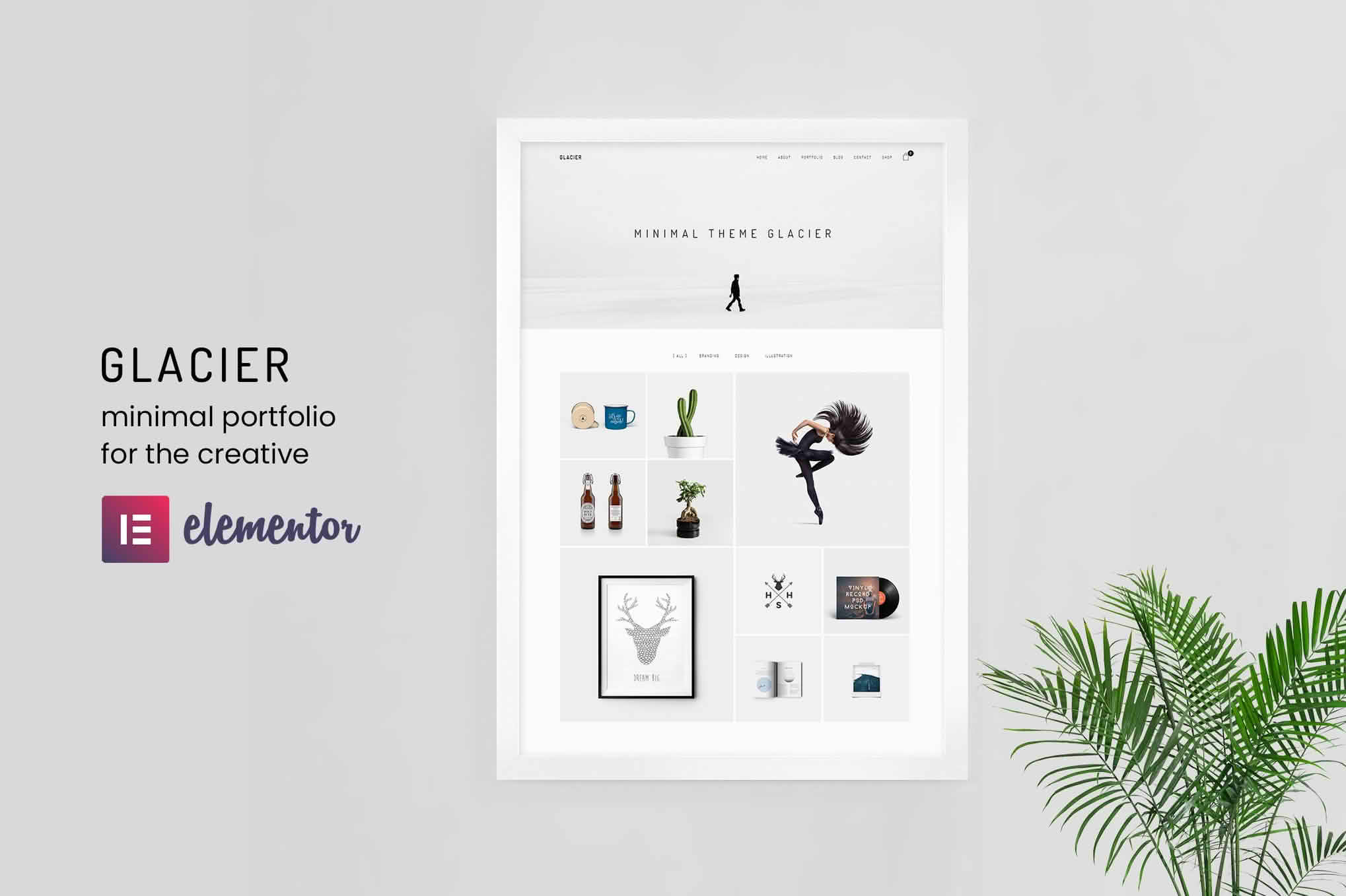 Download Glacier - Minimal WordPress Portfolio Theme GPL WordPress Plugin