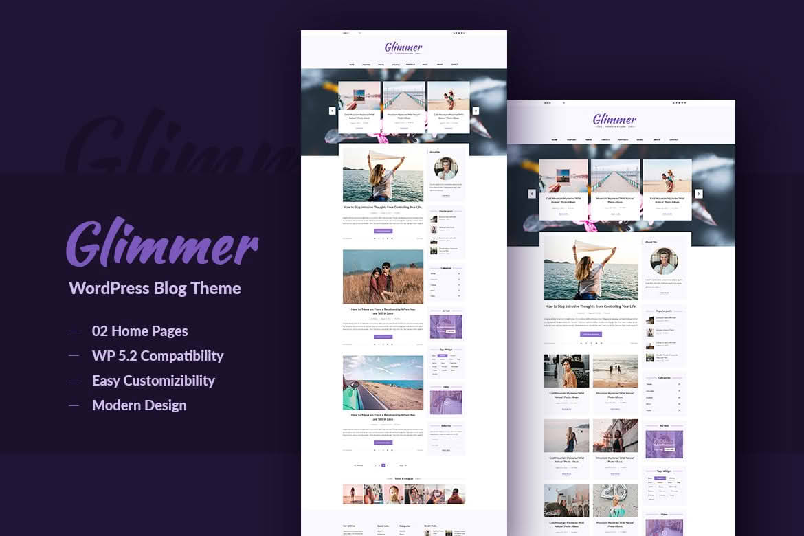 Download Glimmer - A Responsive WordPress Blog Theme GPL WordPress Plugin
