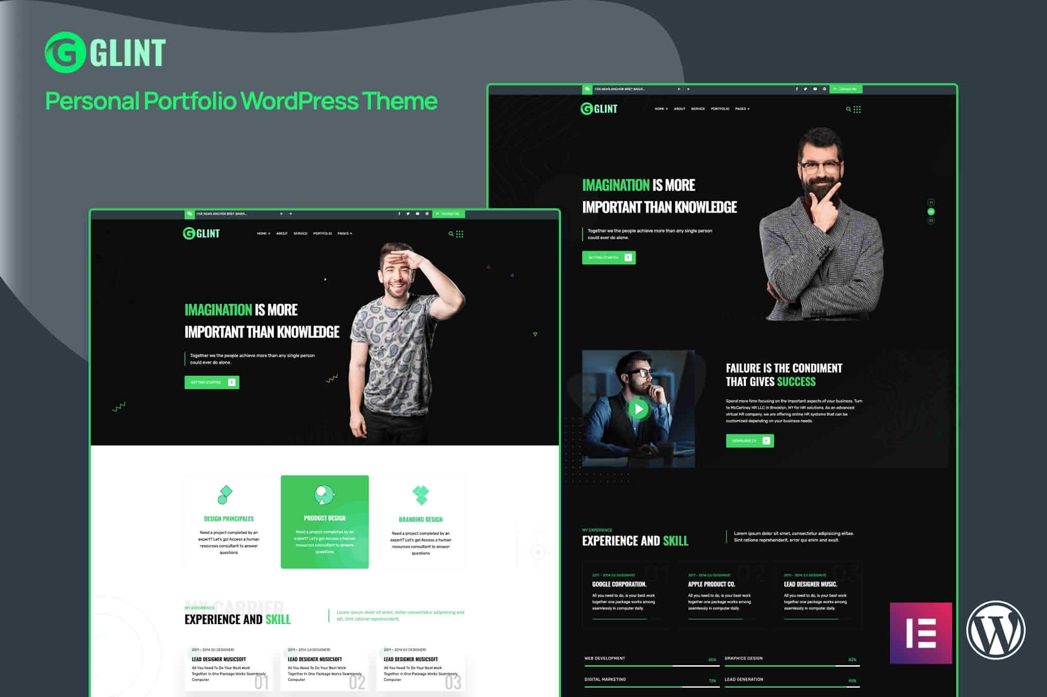 Download Glint - Personal Portfolio WordPress Theme GPL WordPress Plugin