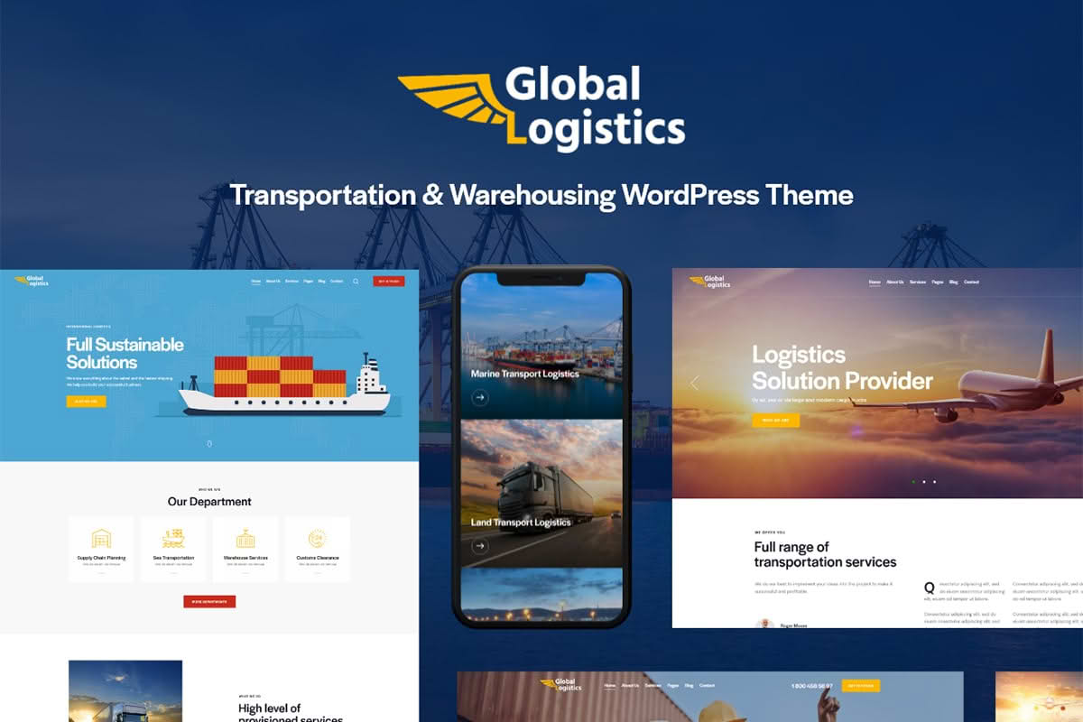 Download Global Logistics | Transportation & Warehousing WordPress Theme GPL WordPress Plugin