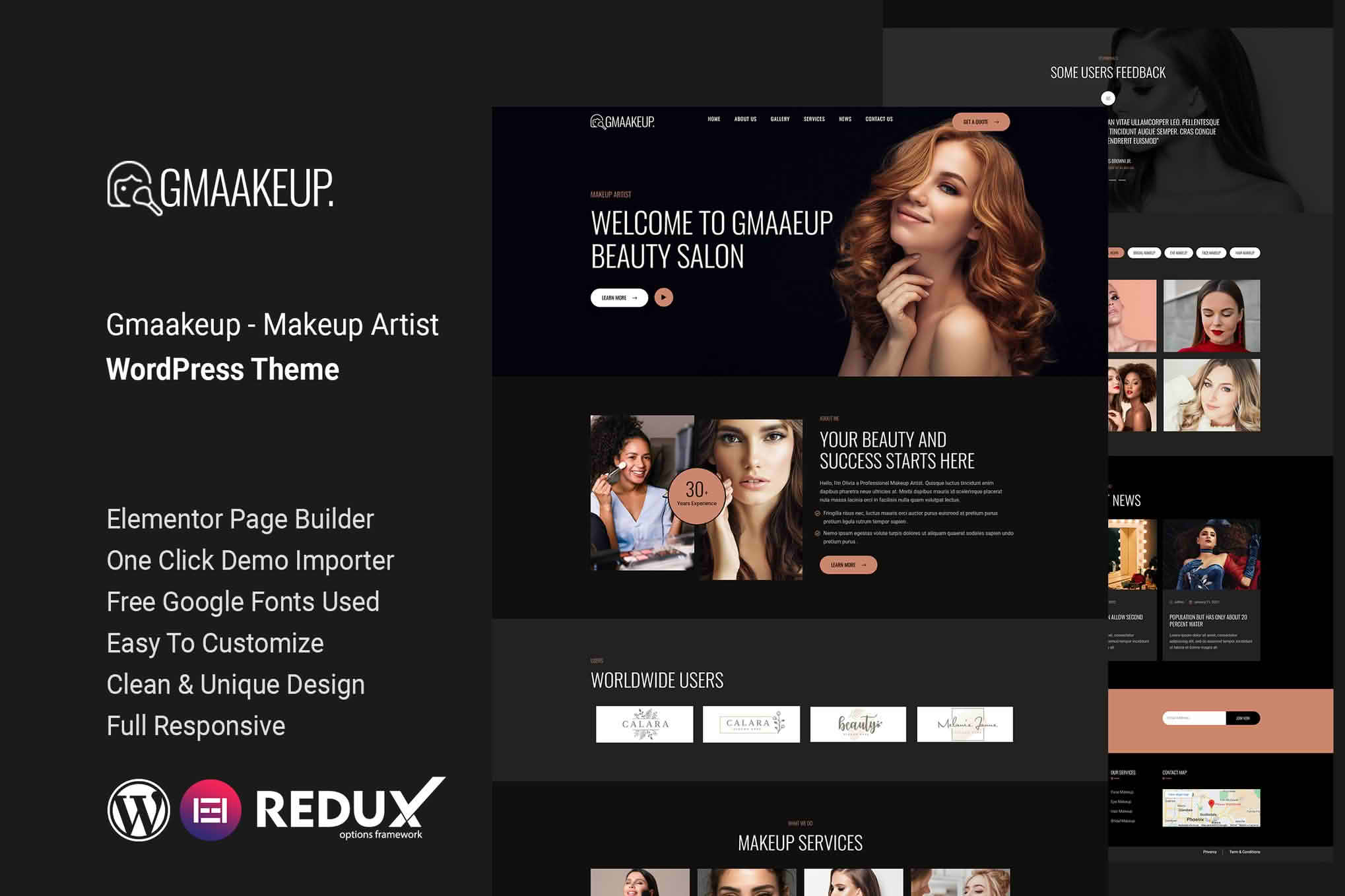 Download Gmaakeup - Makeup Artist WordPress Theme GPL WordPress Plugin