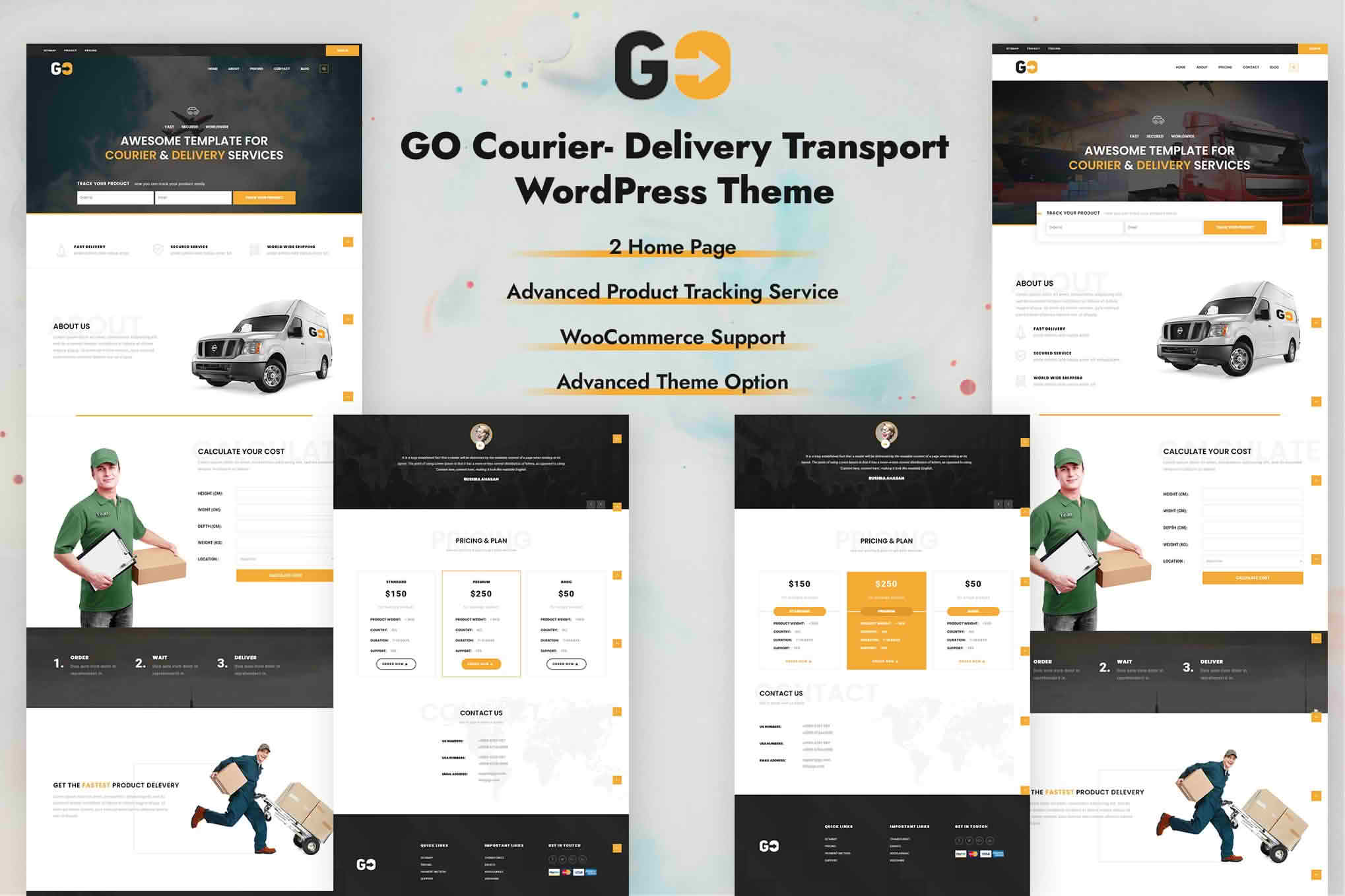 Download GO Courier– Delivery Transport WordPress Theme GPL WordPress Plugin