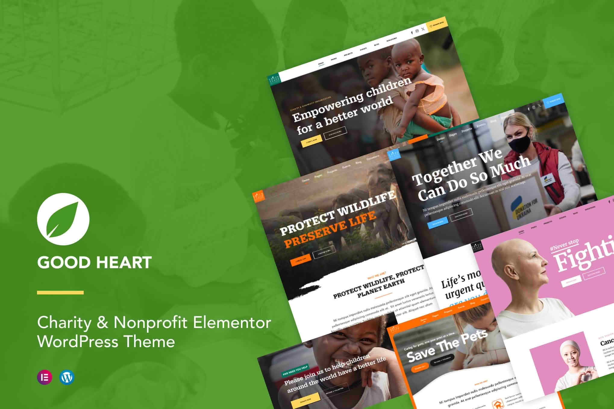 Download GoodHeart - Charity & Nonprofit WordPress Theme GPL WordPress Plugin