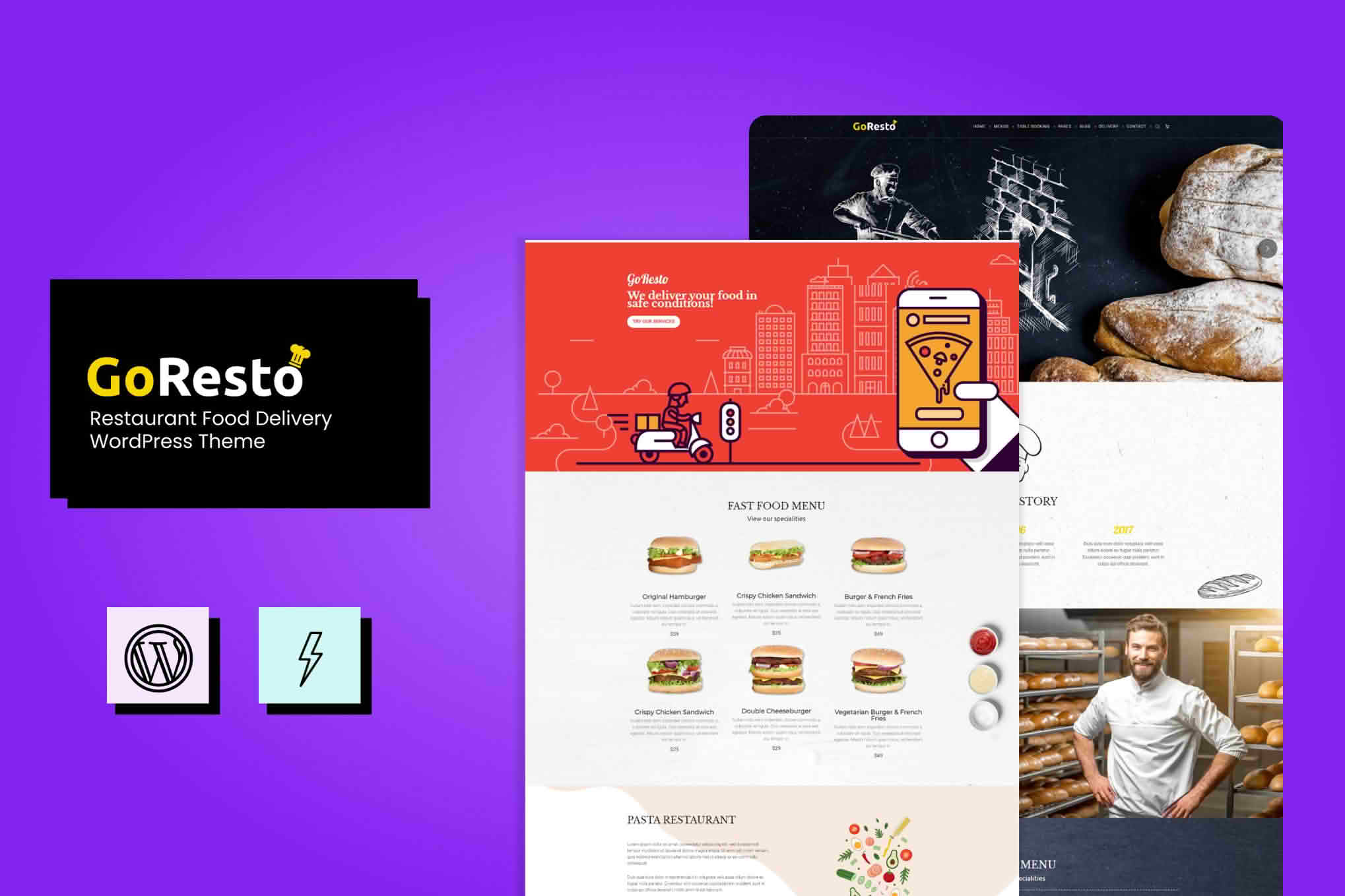 Download GoResto - Restaurant Food Delivery WordPress Theme GPL WordPress Plugin