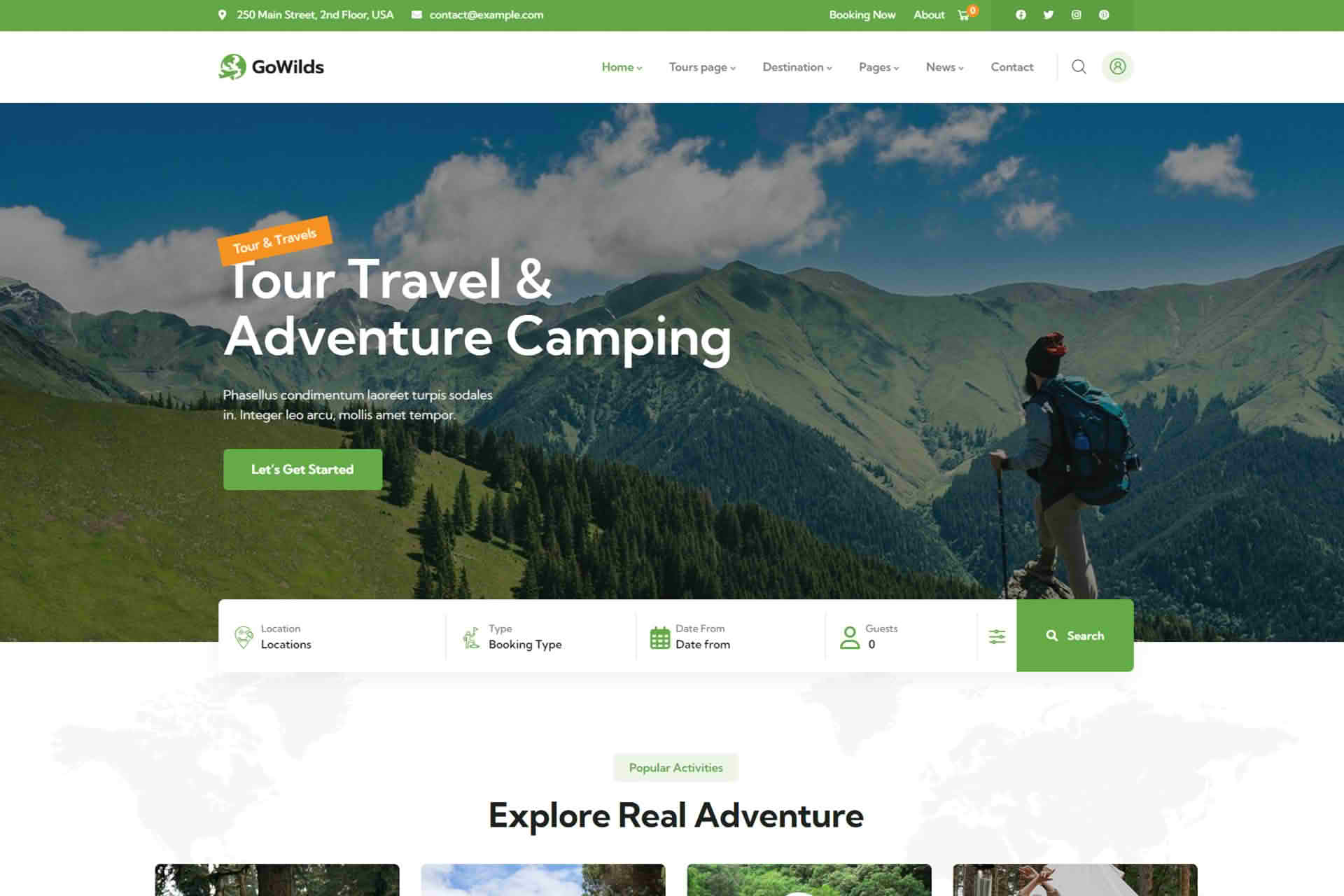 Download Gowilds - Travel & Tour Booking WordPress Theme GPL WordPress Plugin
