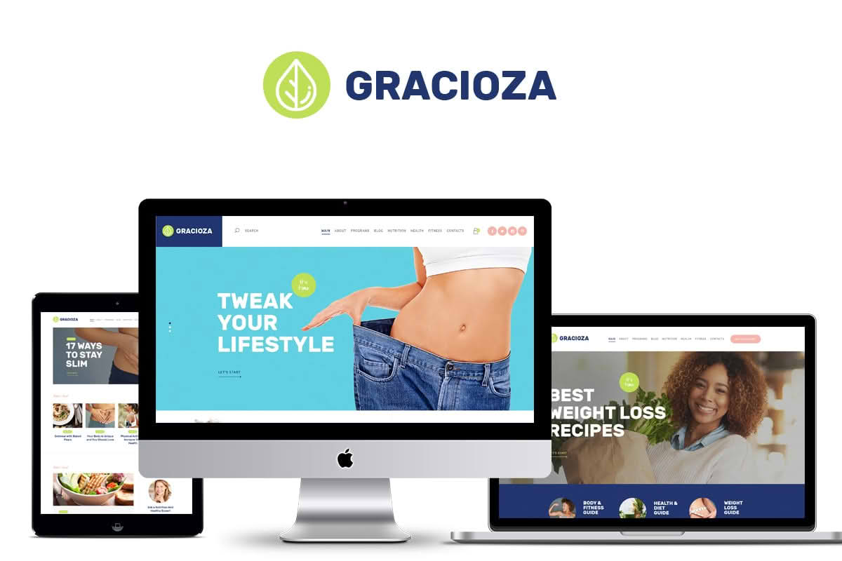 Download Gracioza | Weight Loss Company & Healthy Blog WordPress Theme GPL WordPress Plugin