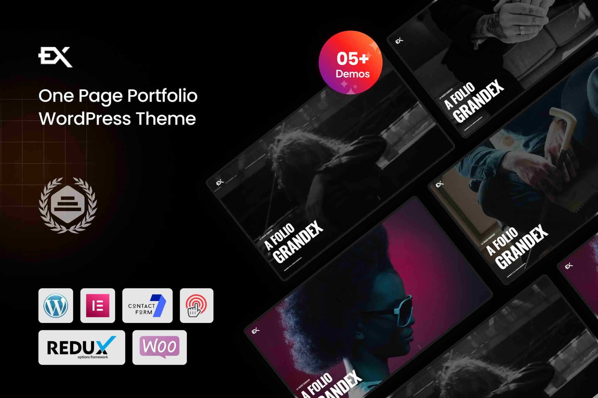 Download Grandex - One Page Portfolio WordPress Theme GPL WordPress Plugin