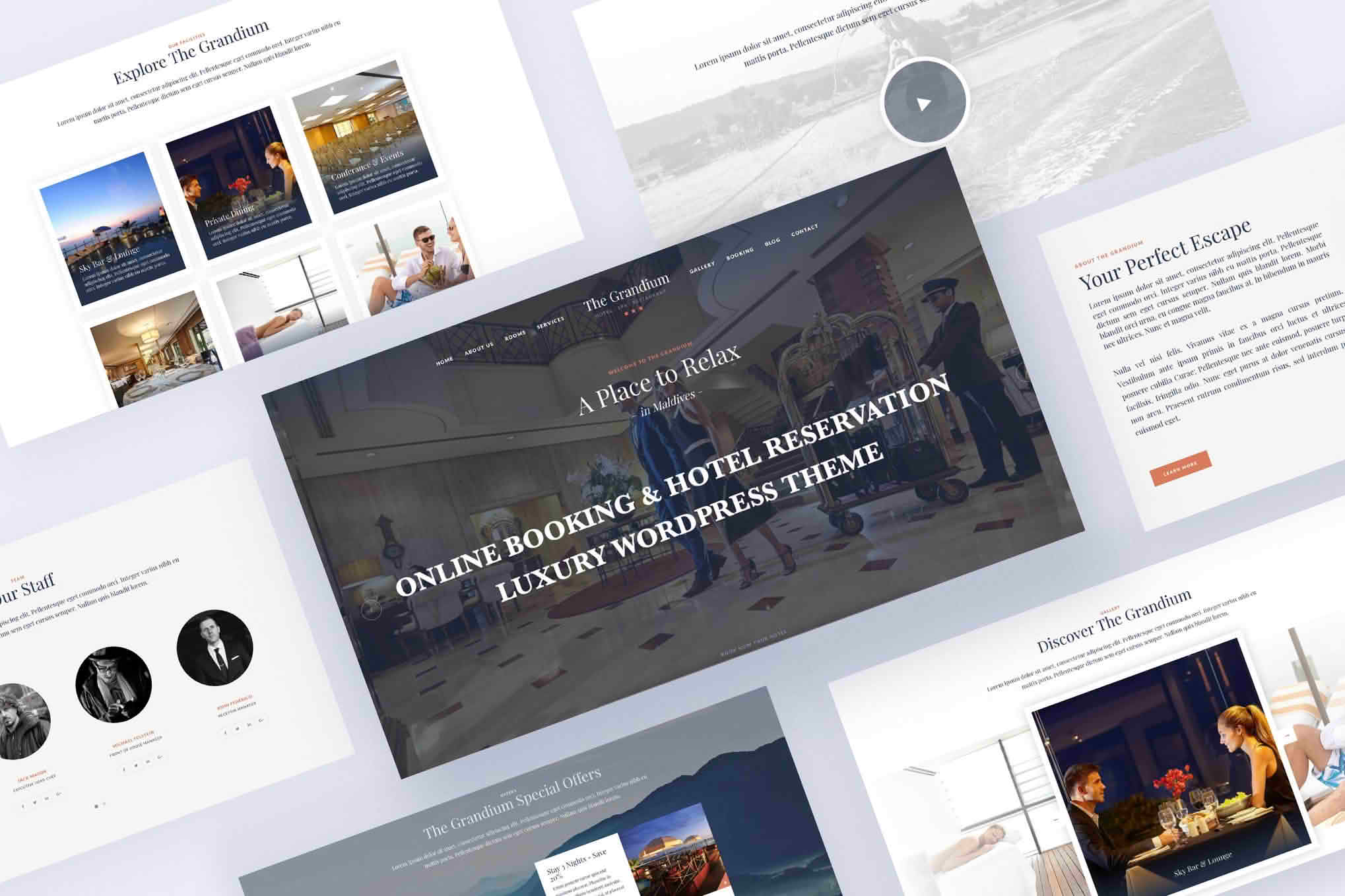 Download Grandium - Hotel Booking WordPress Theme GPL WordPress Plugin