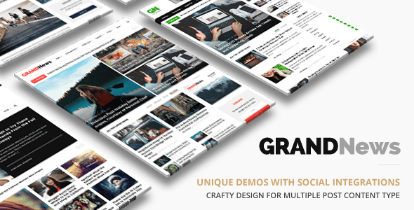 Download GrandNews - News Magazine GPL WordPress Plugin