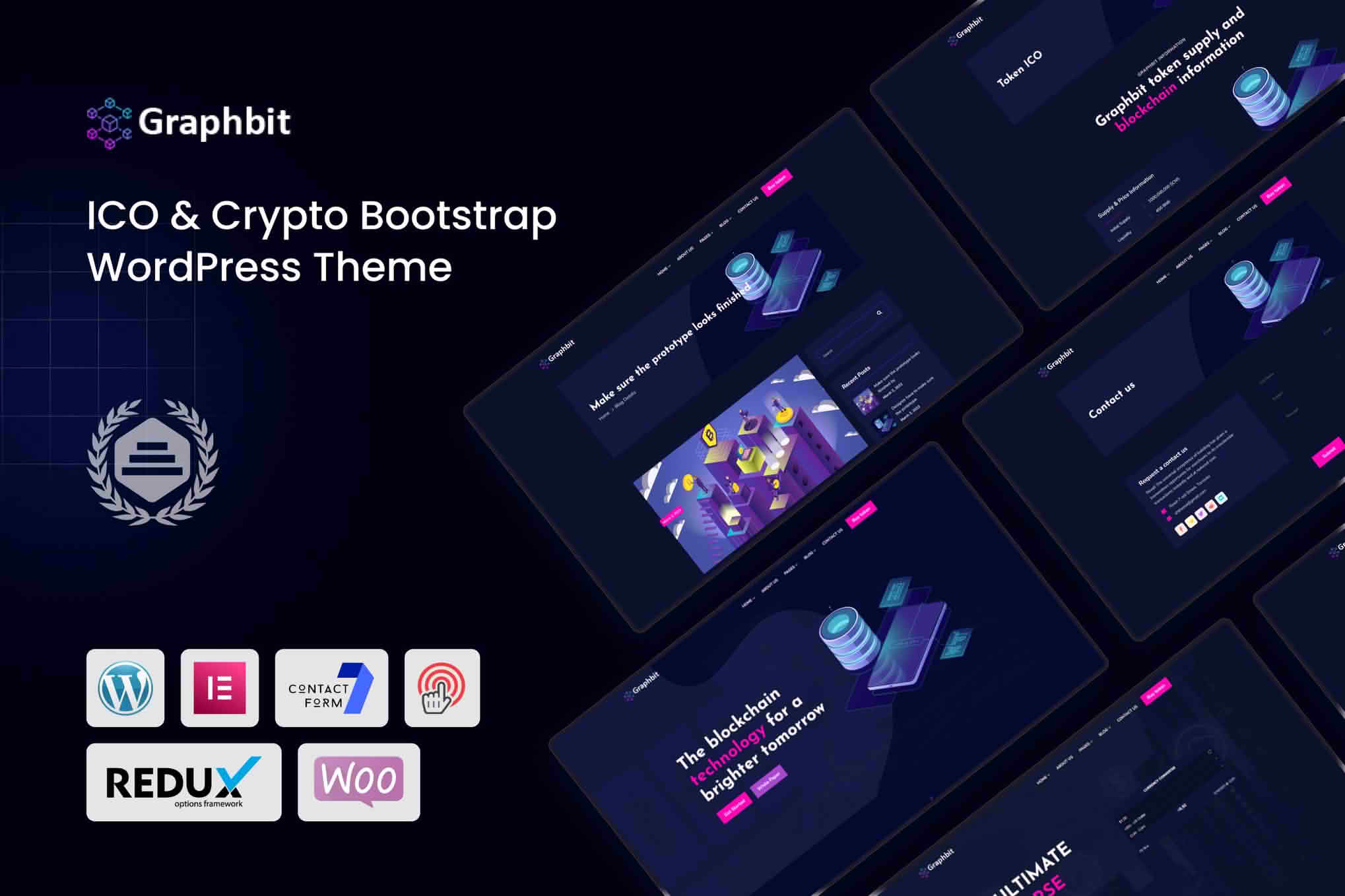 Download Graphbit - ICO & Crypto Bootstrap WordPress Theme GPL WordPress Plugin