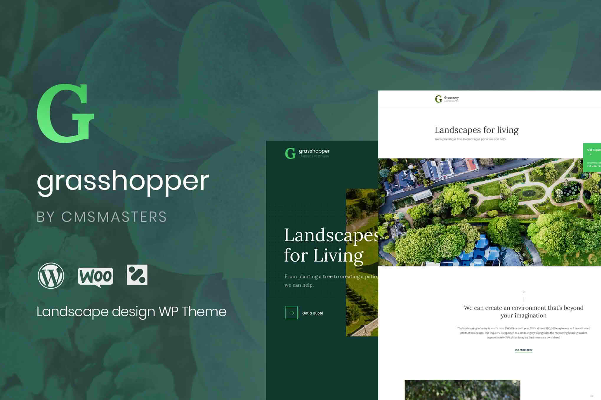 Download Grasshopper - Landscape Design and Gardening Services WP Theme GPL WordPress Plugin