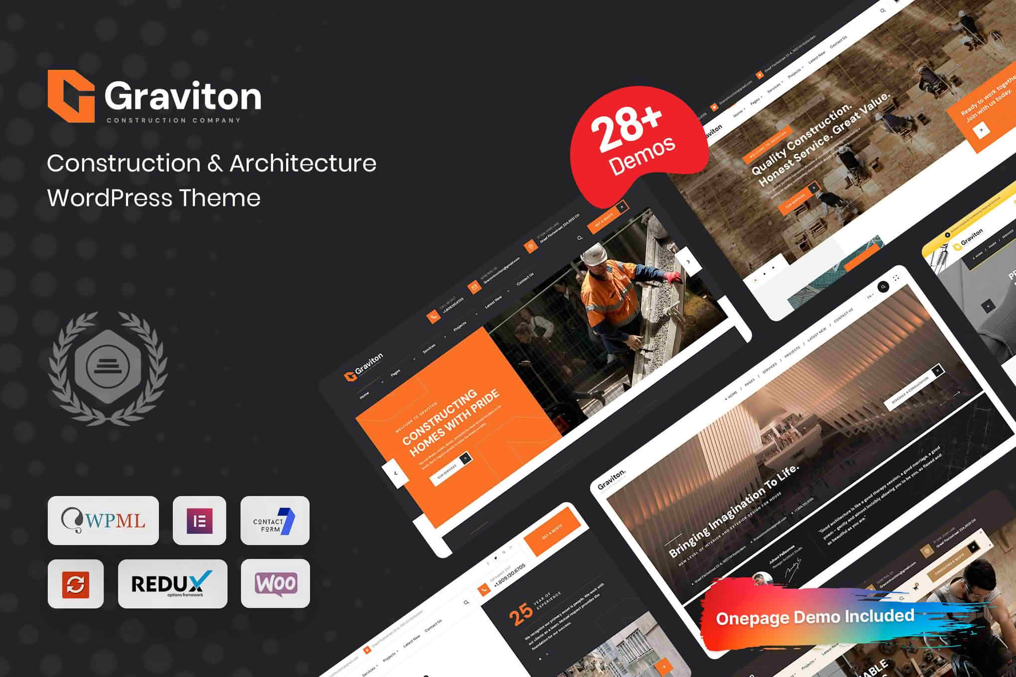 Download Graviton - Construction WordPress Theme GPL WordPress Plugin