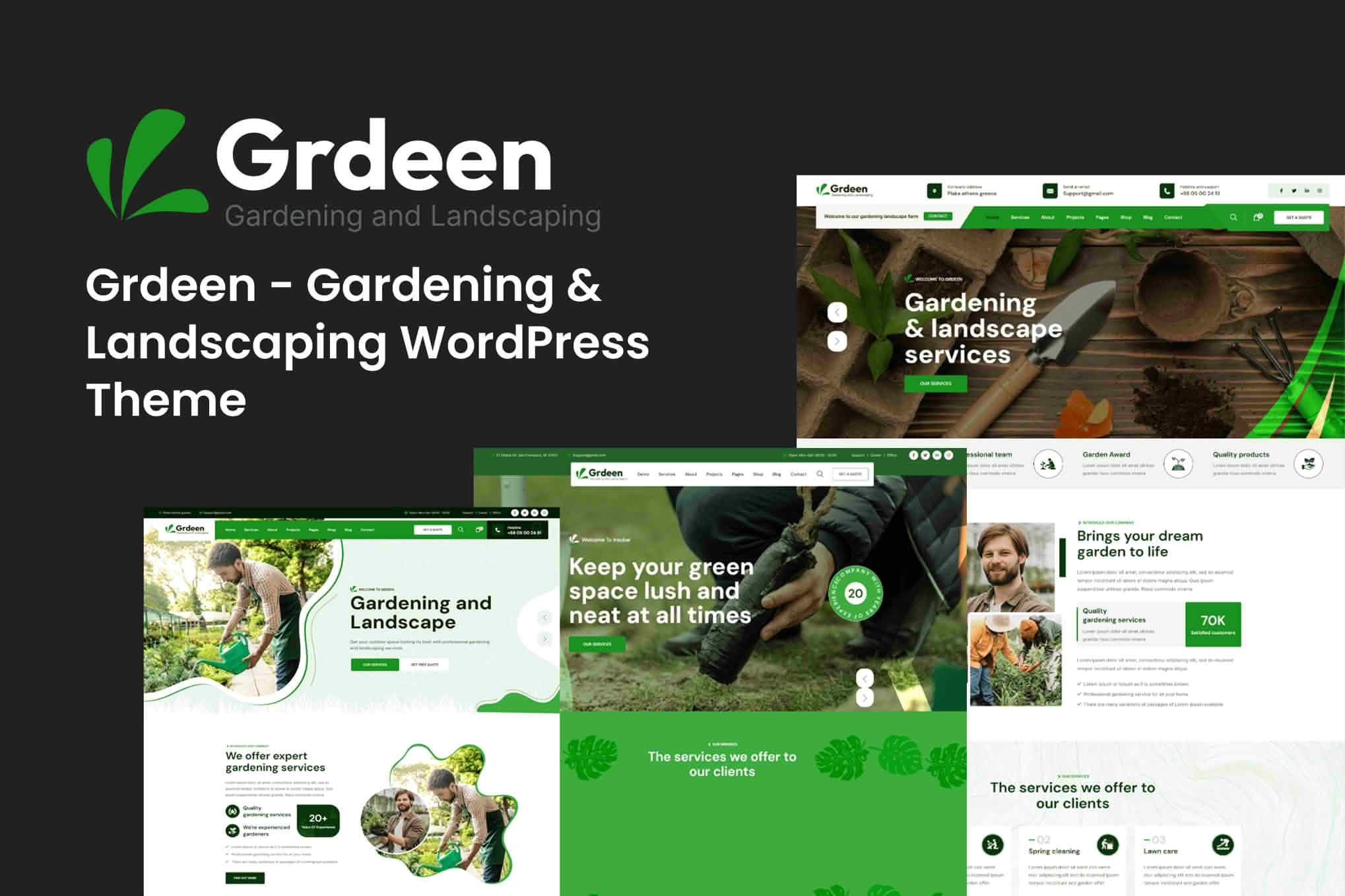 Grdeen - Gardening And Landscaping WordPress Theme
