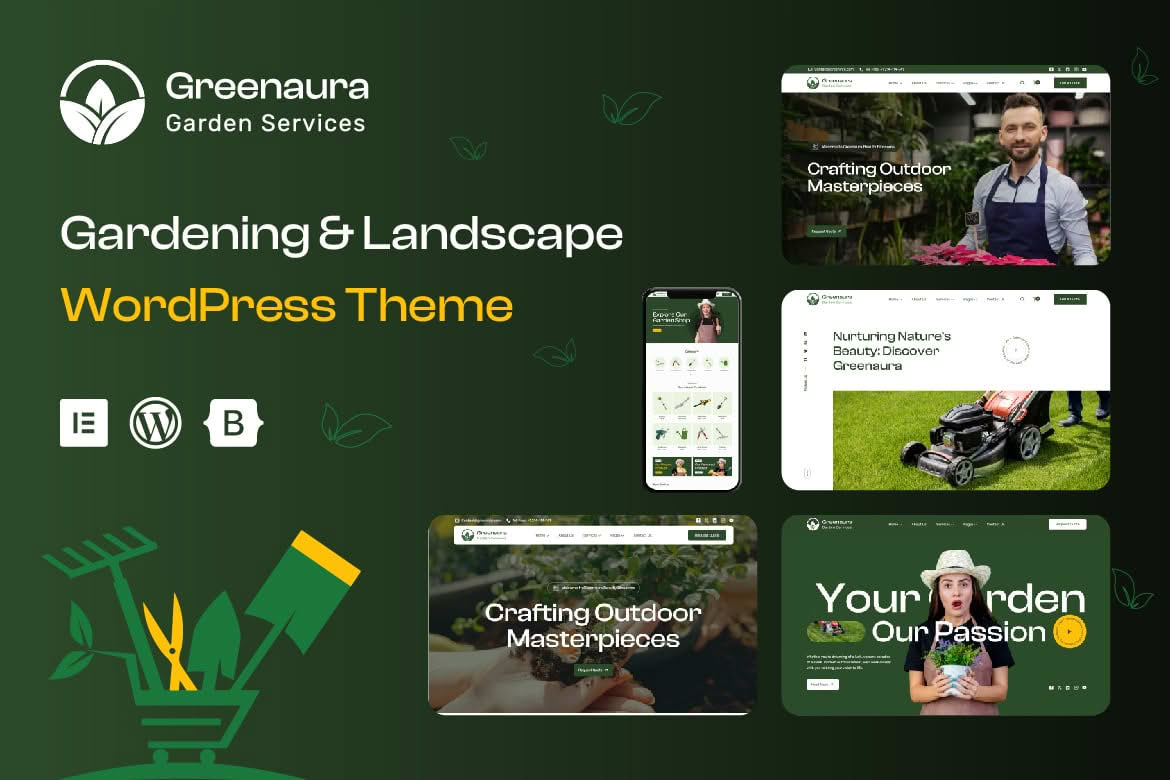 Download Greenaura - Gardening & Landscape WordPress Theme GPL WordPress Plugin
