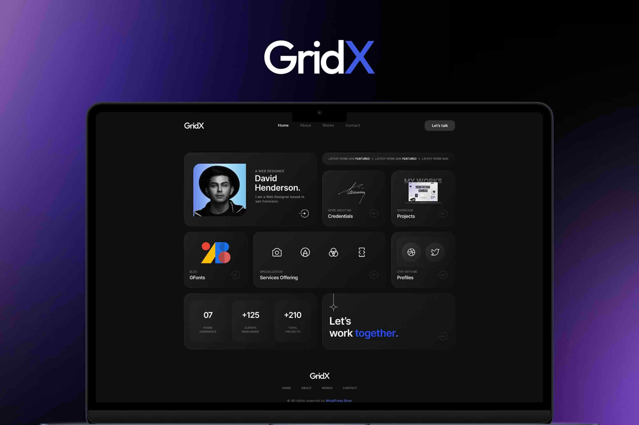 Download Gridx Portfolio WordPress Theme GPL WordPress Plugin