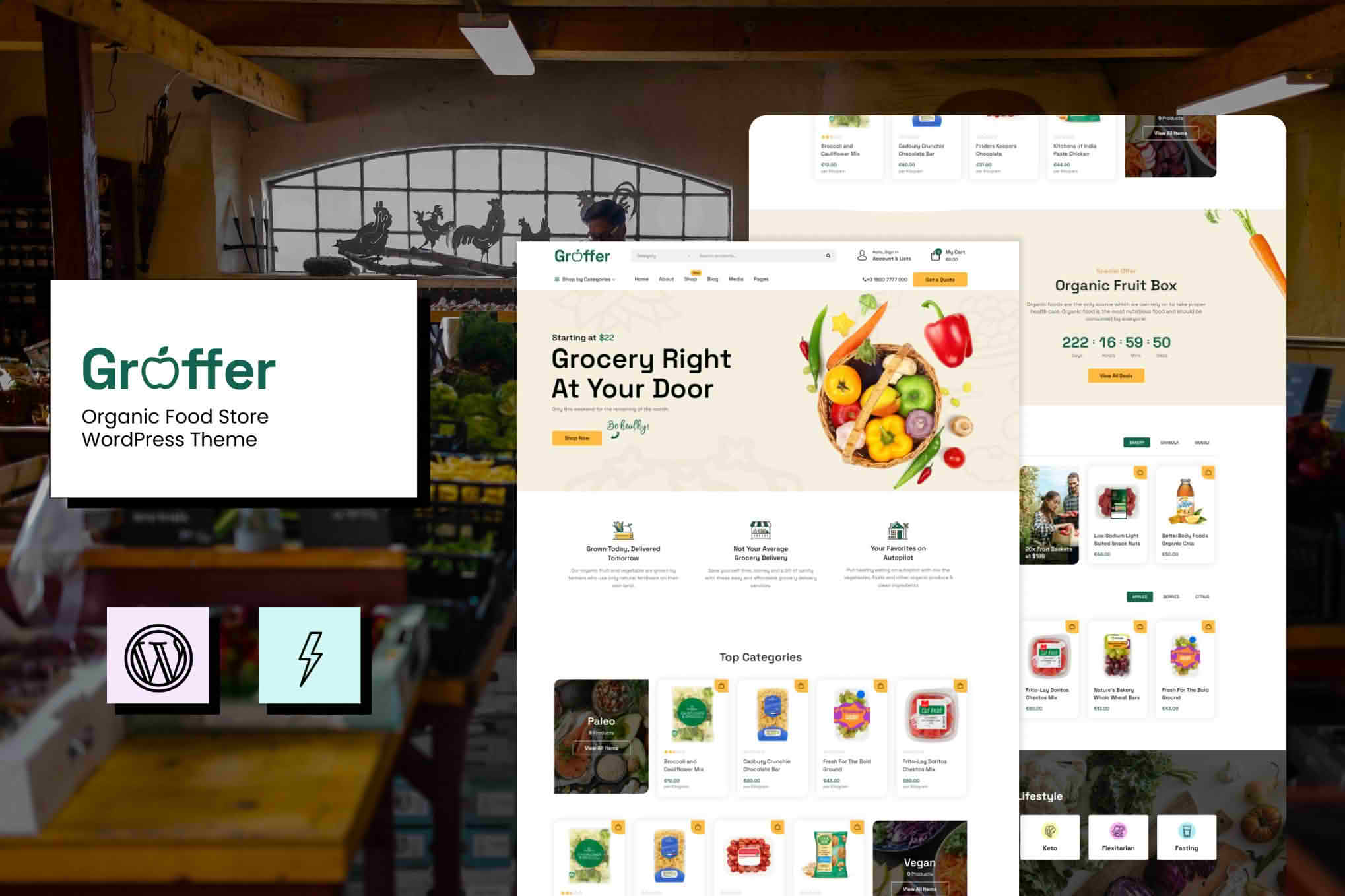 Download Groffer - Organic Food Store Theme GPL WordPress Plugin