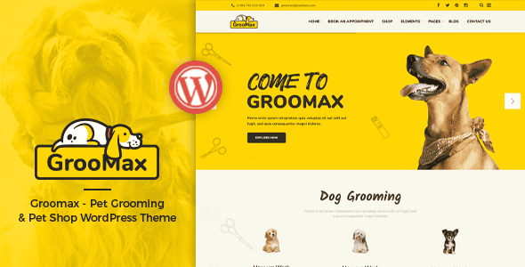 Download Groomax - Pet Grooming & Shop WordPress Theme GPL WordPress Plugin