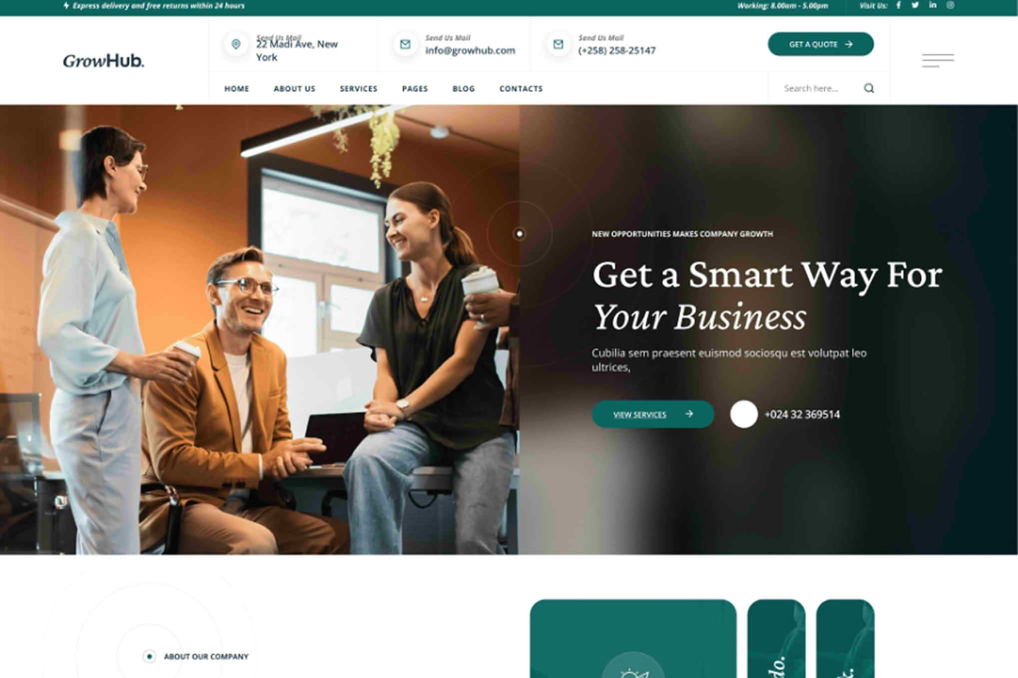 Download GrowHub - Business Consulting WordPress Theme GPL WordPress Plugin