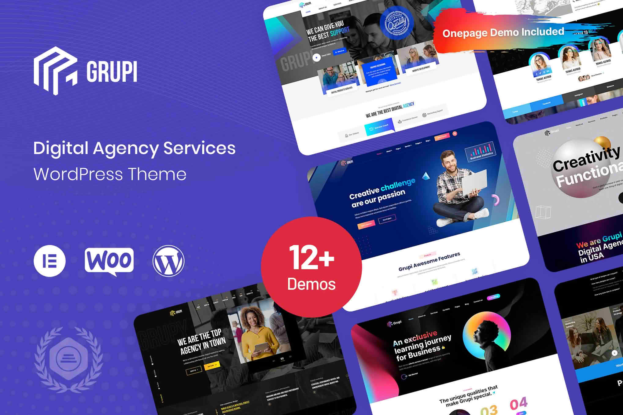Download Grupi - Digital Agency WordPress Theme GPL WordPress Plugin